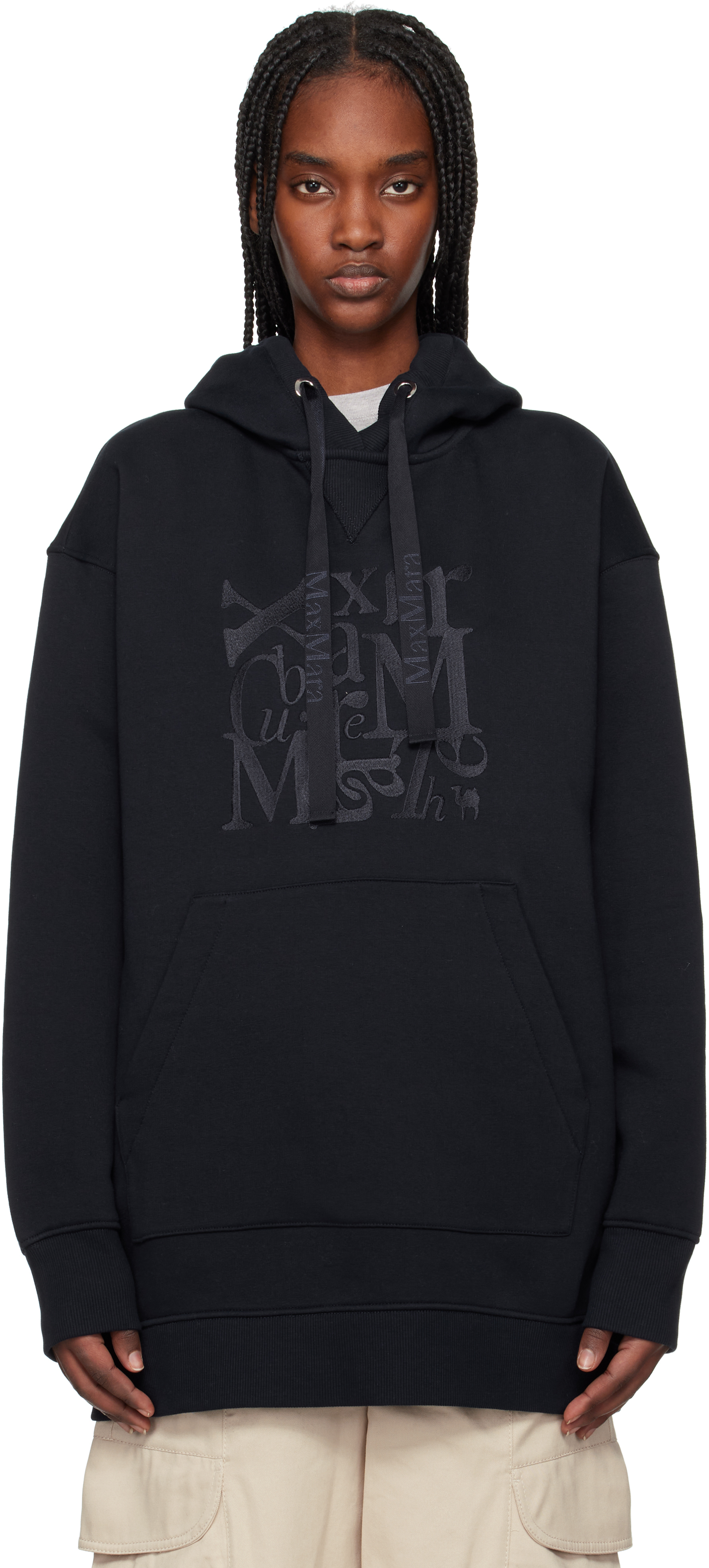 Shop Max Mara Navy Musa Hoodie In 002 Ultramarine