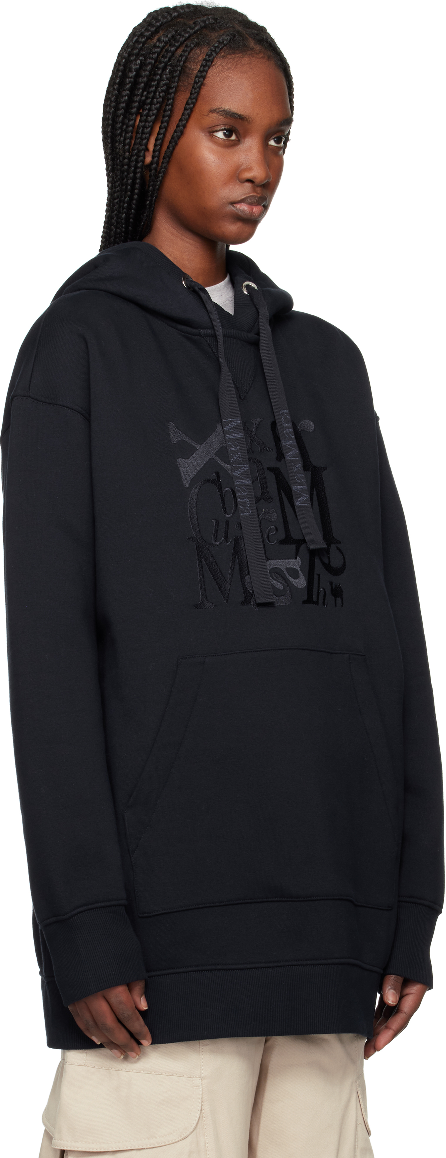 Shop Max Mara Navy Musa Hoodie In 002 Ultramarine