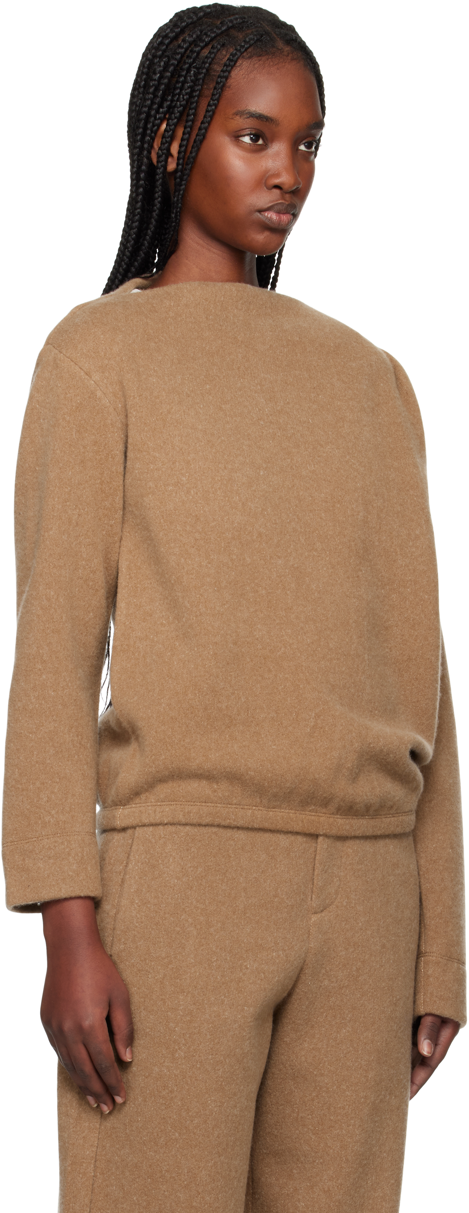 Shop Max Mara Tan Oxa Sweatshirt In 003 Tobacco