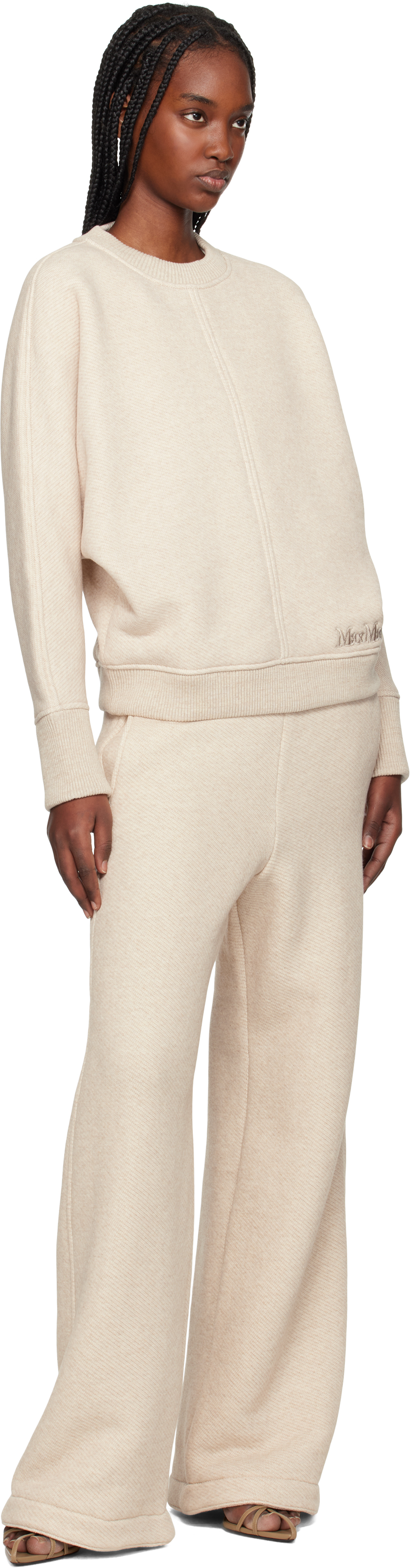Max Mara Women Ivory Cotton Blend Cral Cardigan In 002 Albino