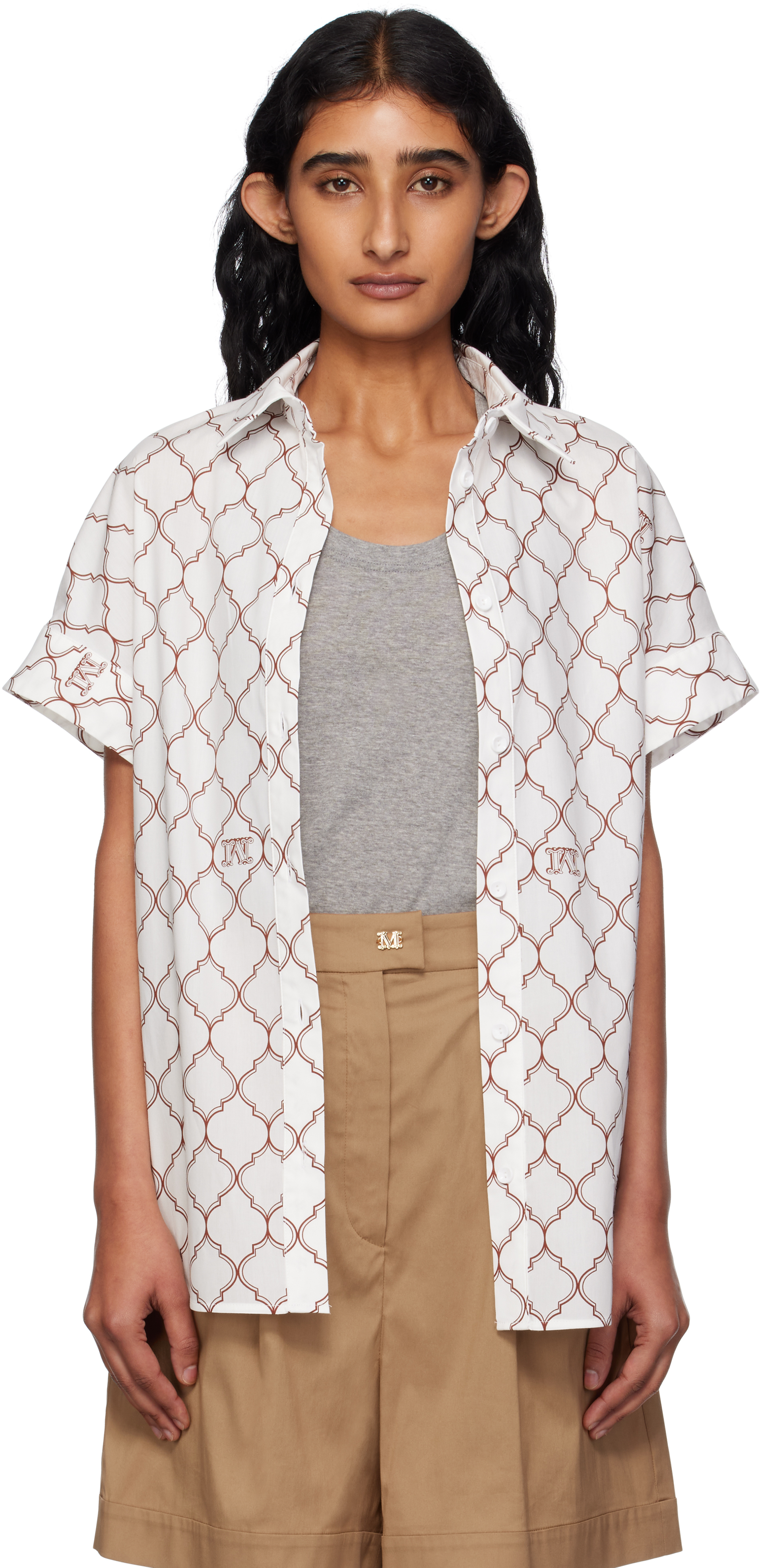 Brown & White Sponda Shirt