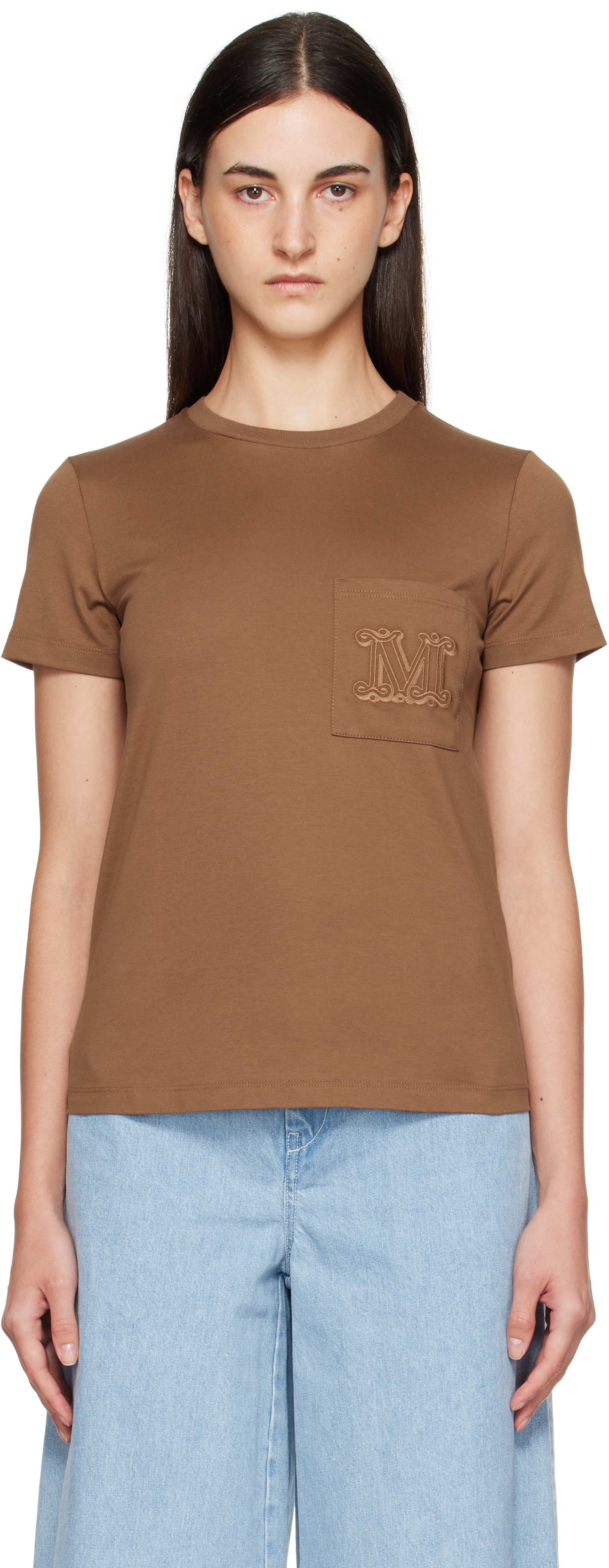 Max Mara Brown Papaia T-shirt In Brown