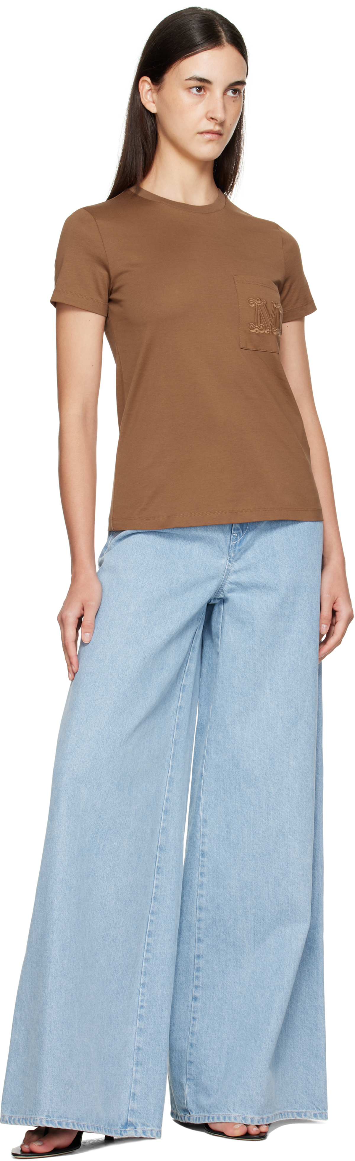 Max Mara Brown Papaia T-shirt In Brown