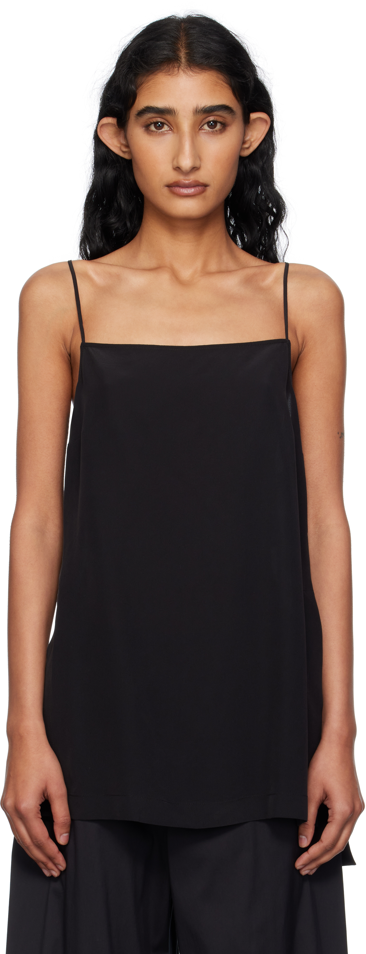 Max Mara Black Calipso Tank Top In Black