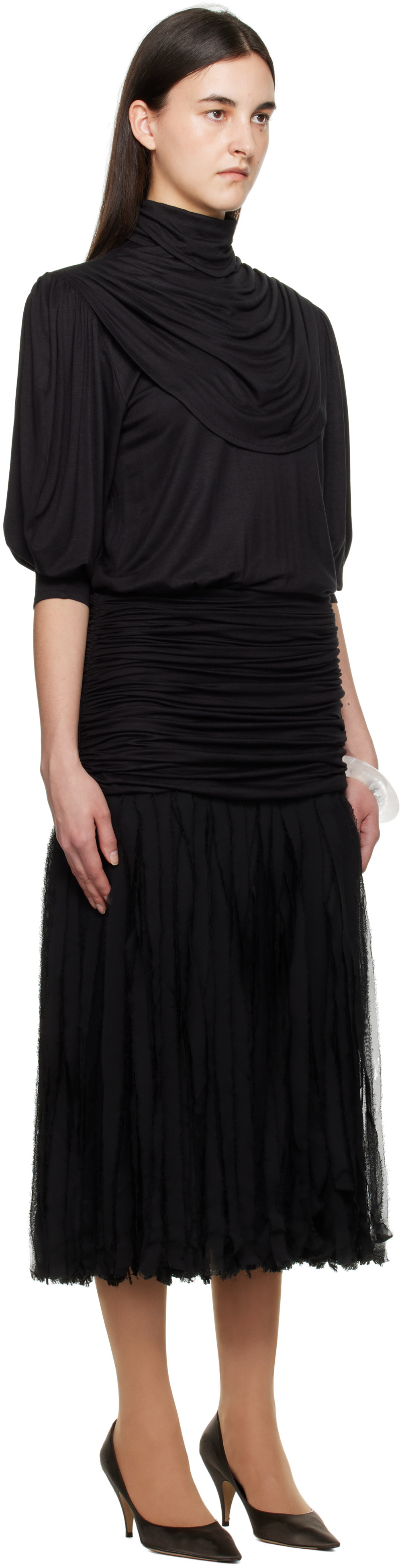 Nicklas Skovgaard Black Terra Midi Dress