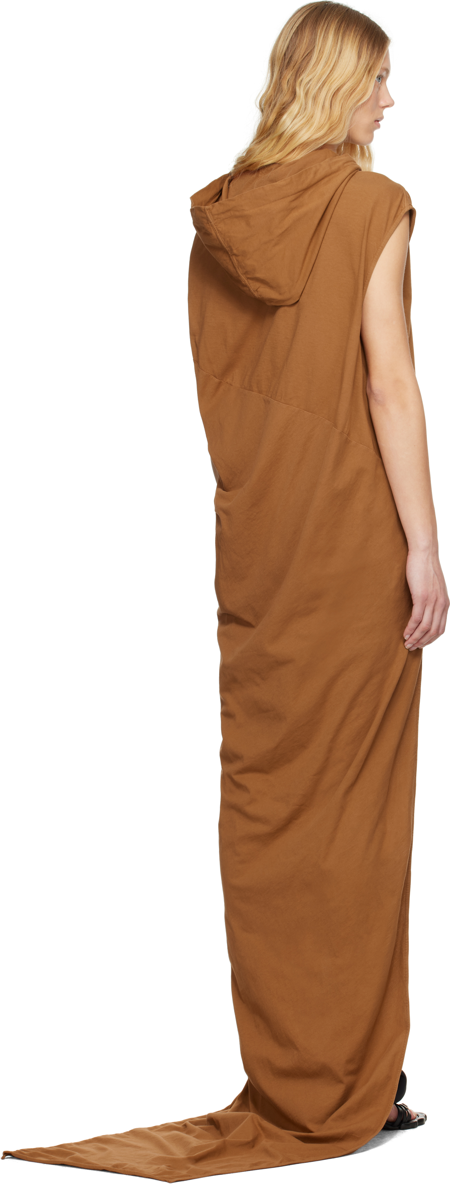 Rick Owens Drkshdw Orange Hollywood Edfu T Maxi Dress In 153 Orange