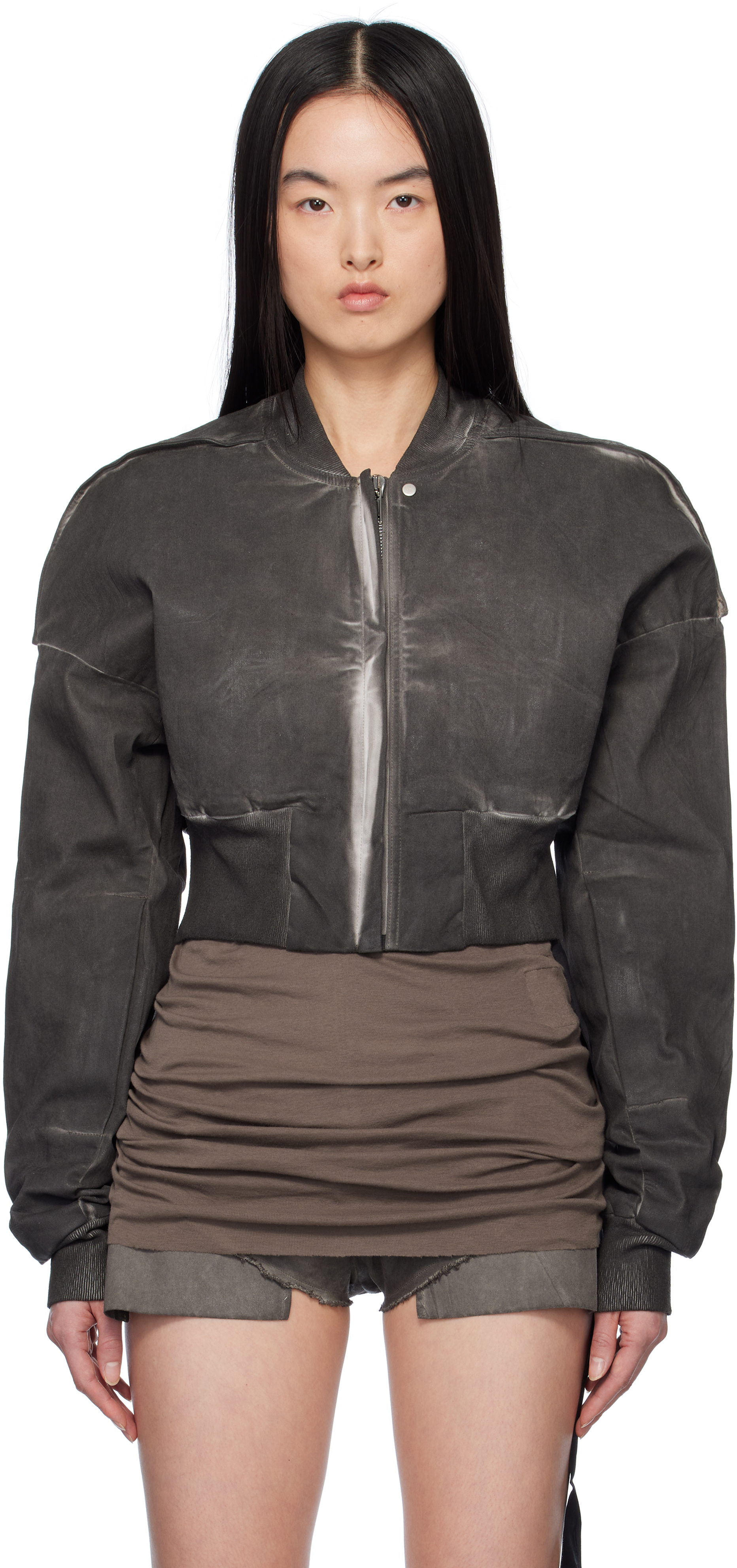 【関税＆送料込み】Rick Owens 'Hollywood' Cropped Jacket Wi RICK OWENS Hollywood Runway Cropped Luke Stooges Jacket