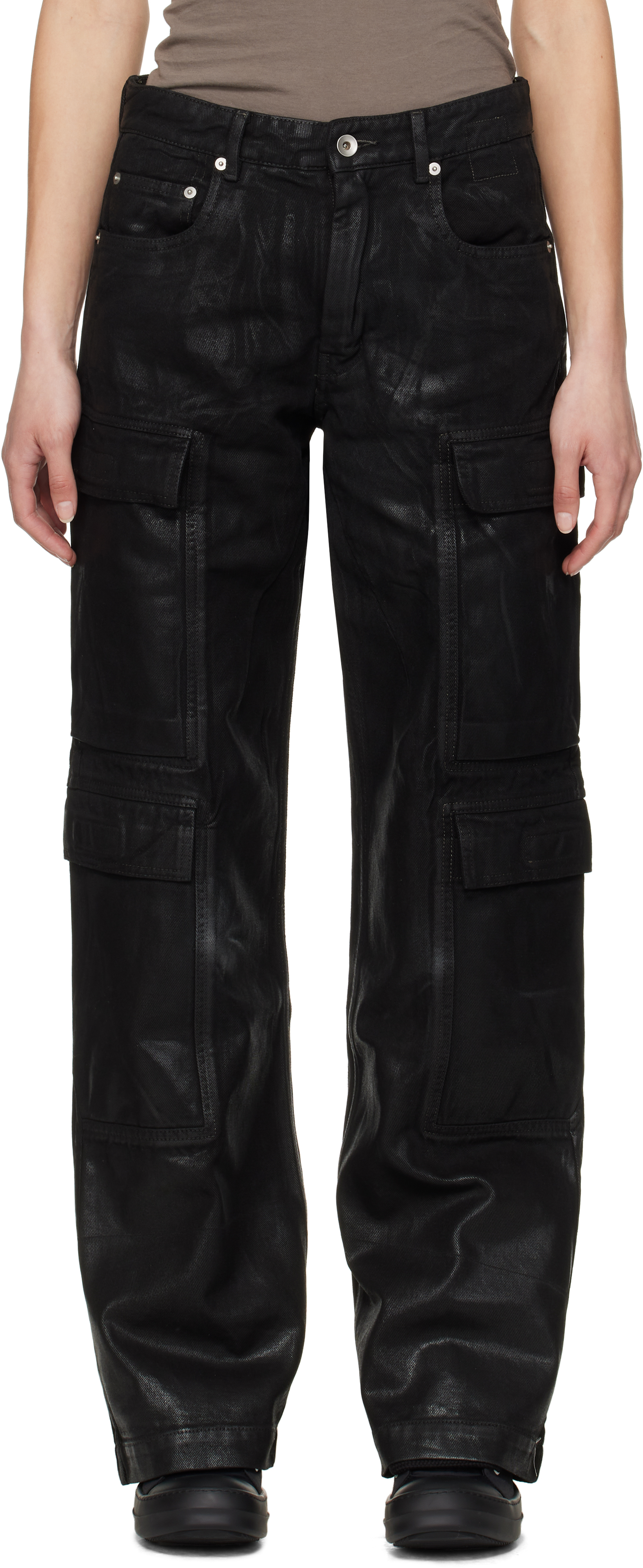 Beige Hollywood Double Cargo Jeans