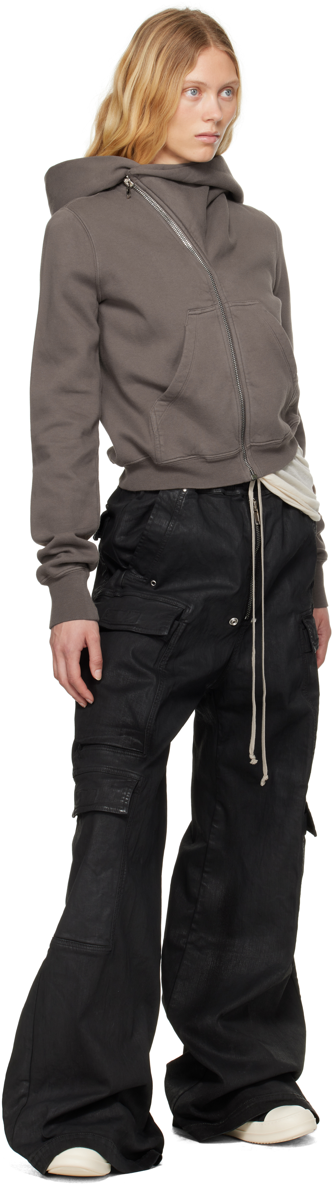 Rick Owens Drkshdw Black Porterville Double Cargo Jumbo Belas Trousers In 99 Black/black