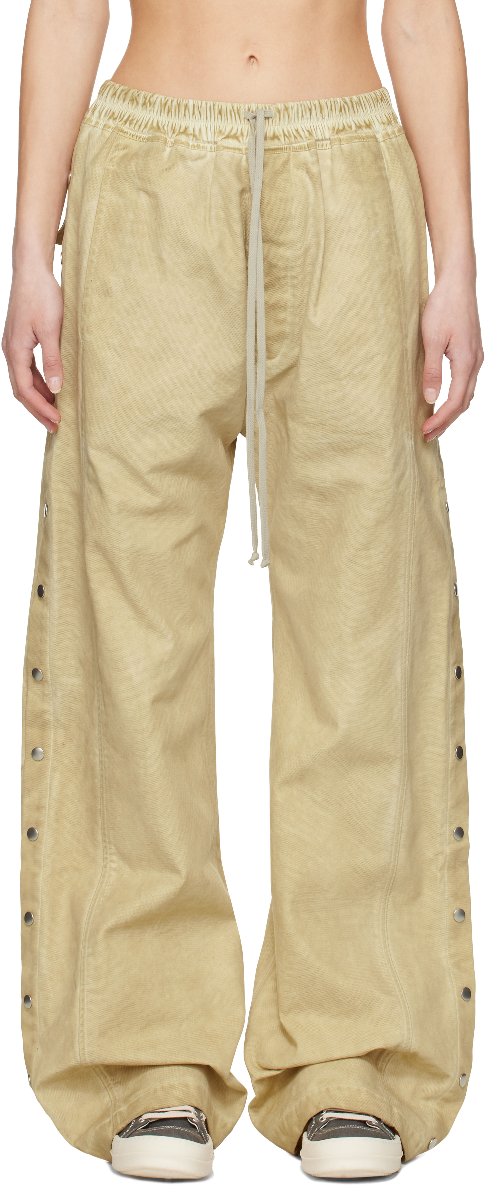 Beige Hollywood Pusher Lounge Pants by Rick Owens DRKSHDW on