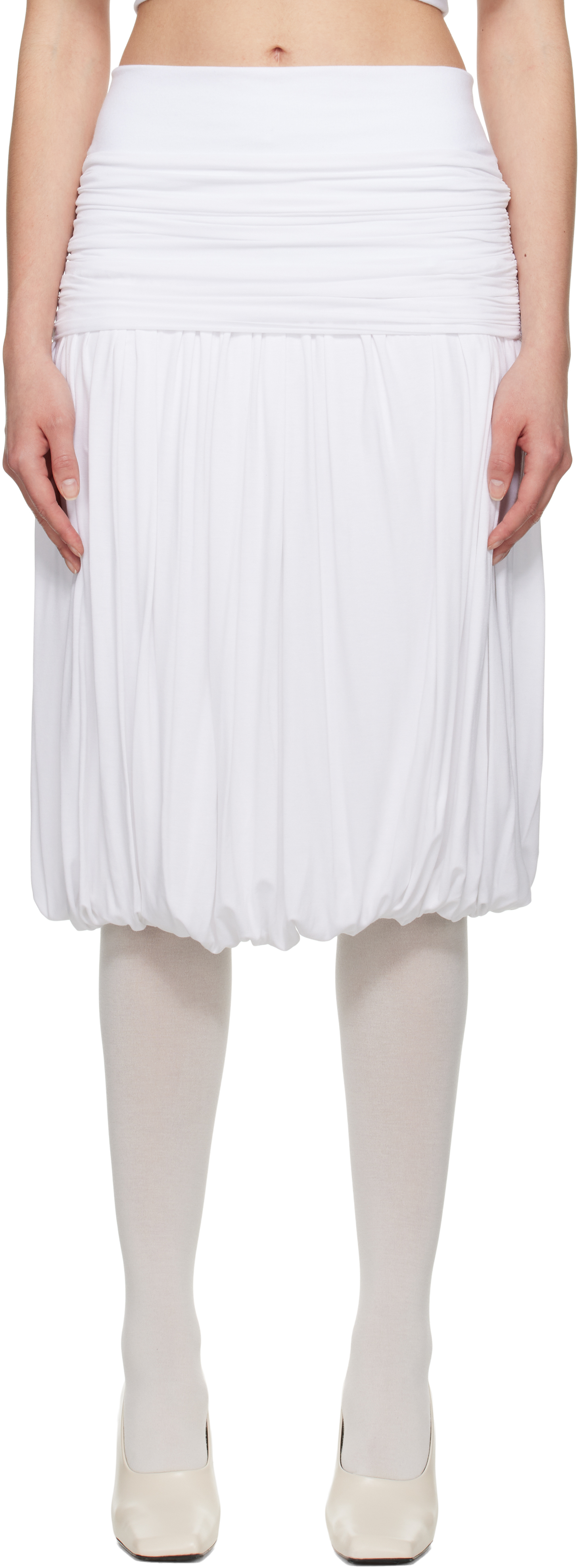 White Petra Midi Skirt
