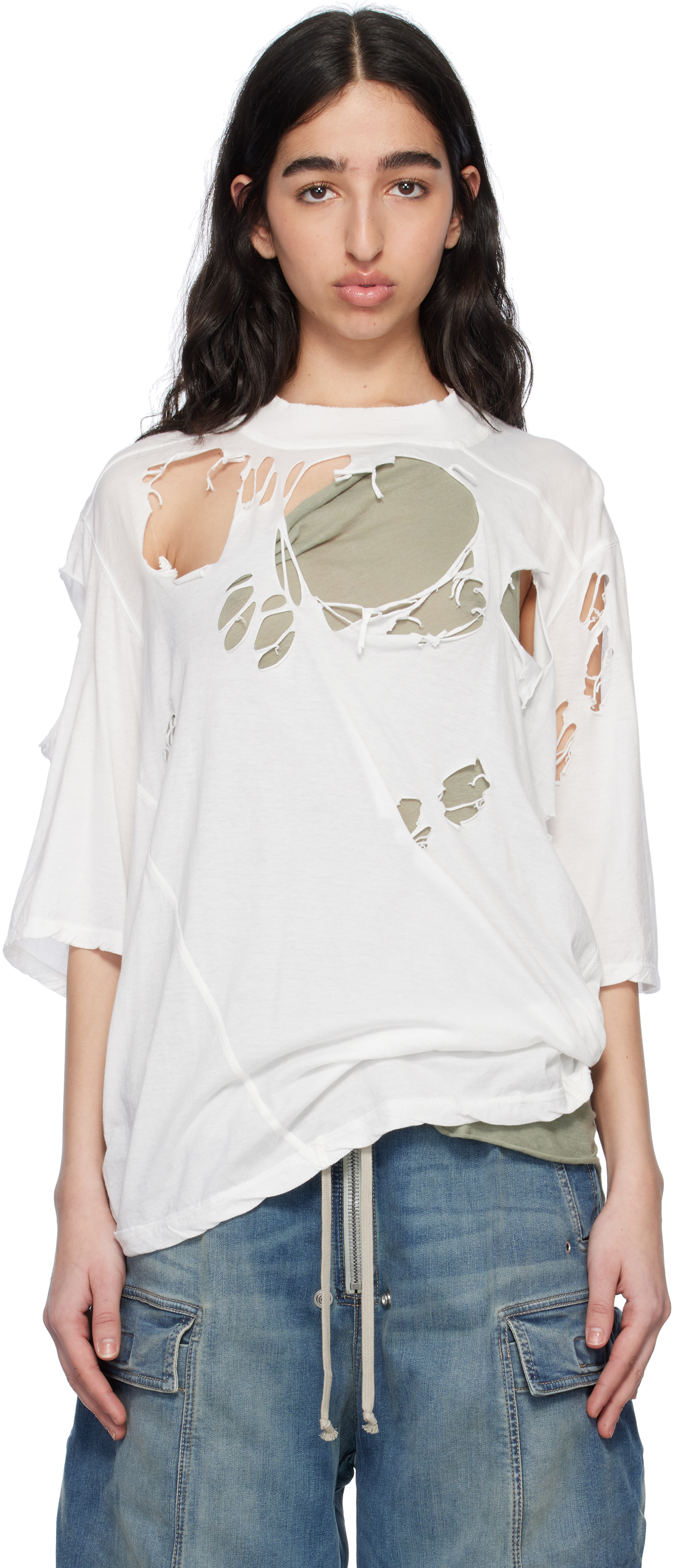 Rick Owens DRKSHDW: Off-White Hollywood Walrus T-shirt | SSENSE