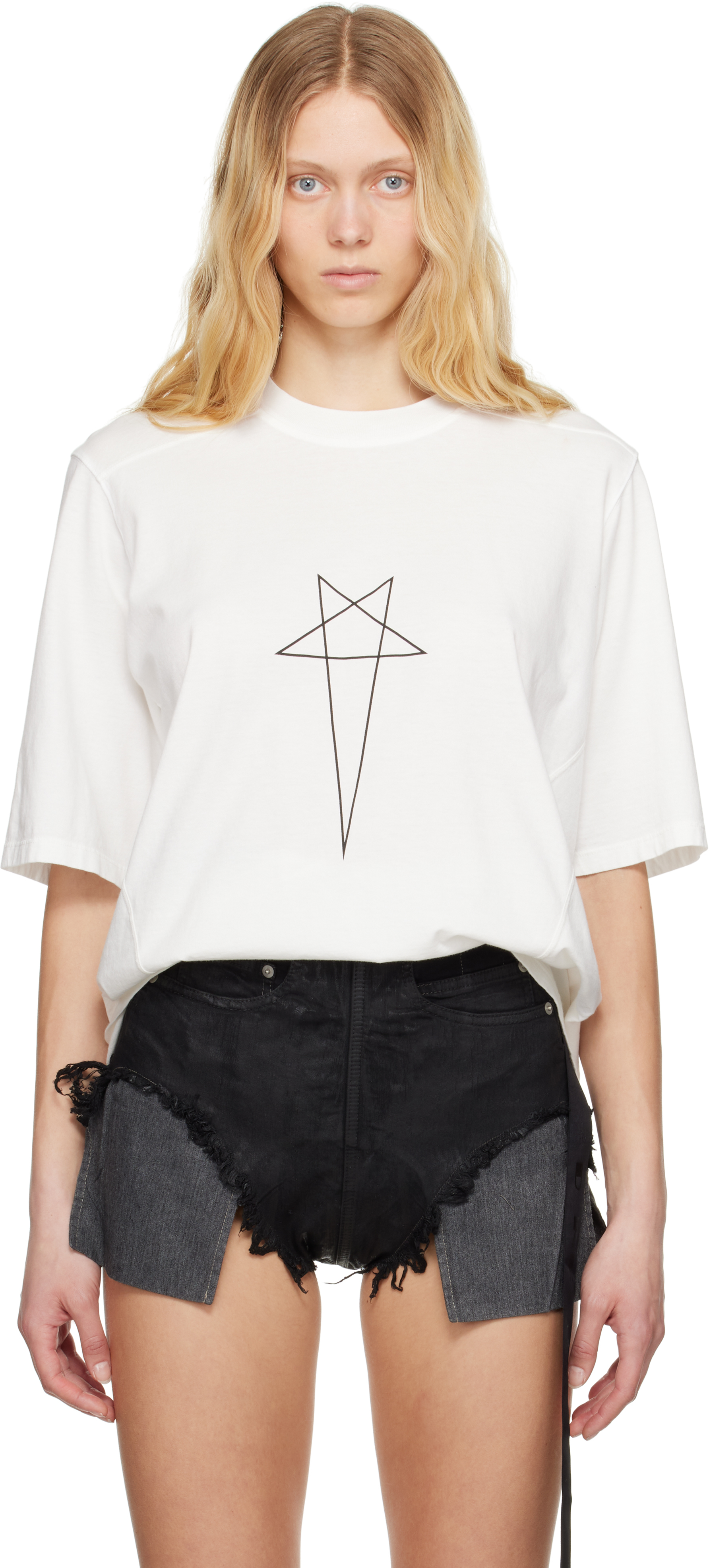 Rick Owens DRKSHDW: Gray Hollywood Walrus T-shirt | SSENSE