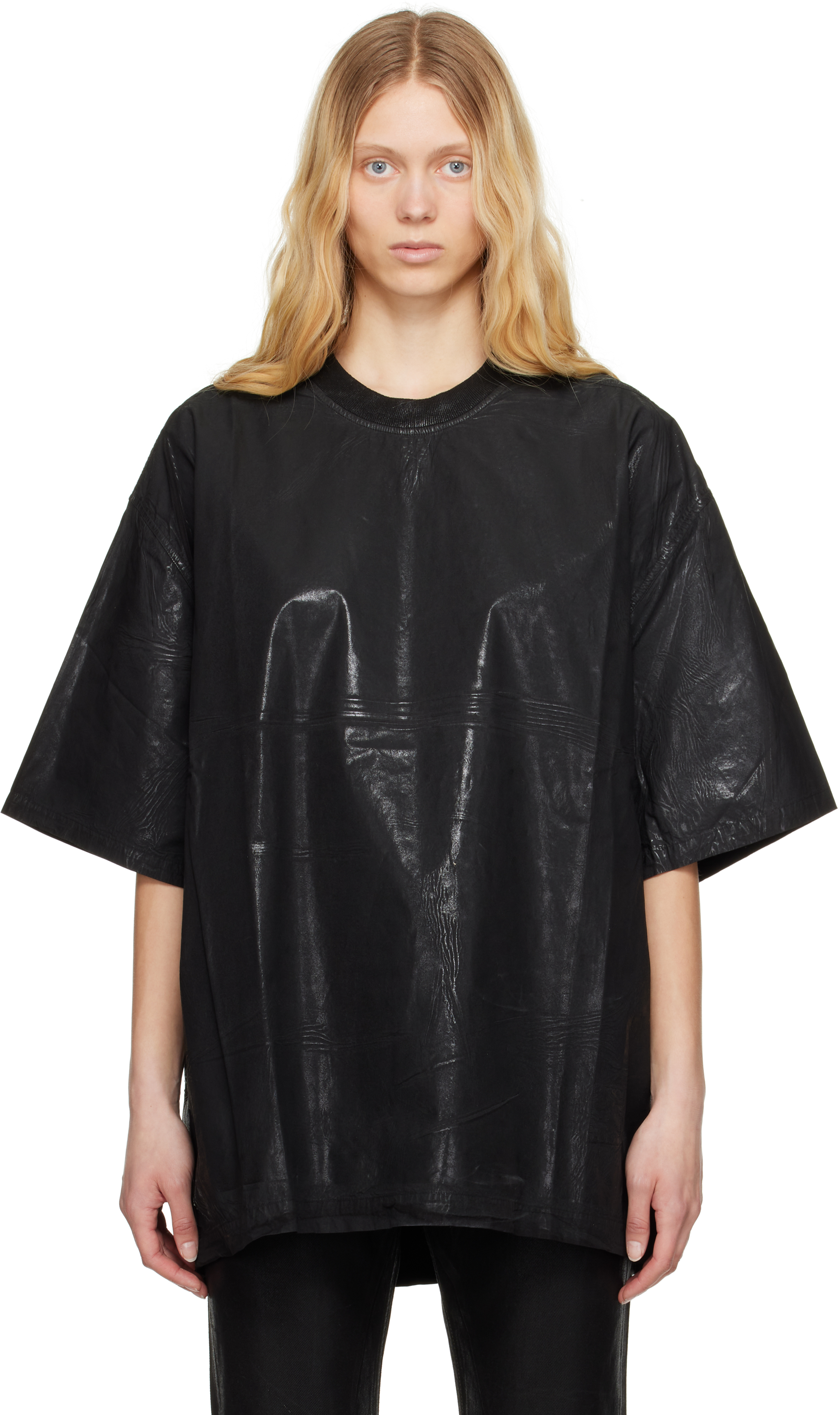 RICK OWENS DRKSHDW★SS25 HOLLYWOOD  T ダメージTシャツ DRKSHDW Hollywood Level T-shirt Black - Wrong Weather
