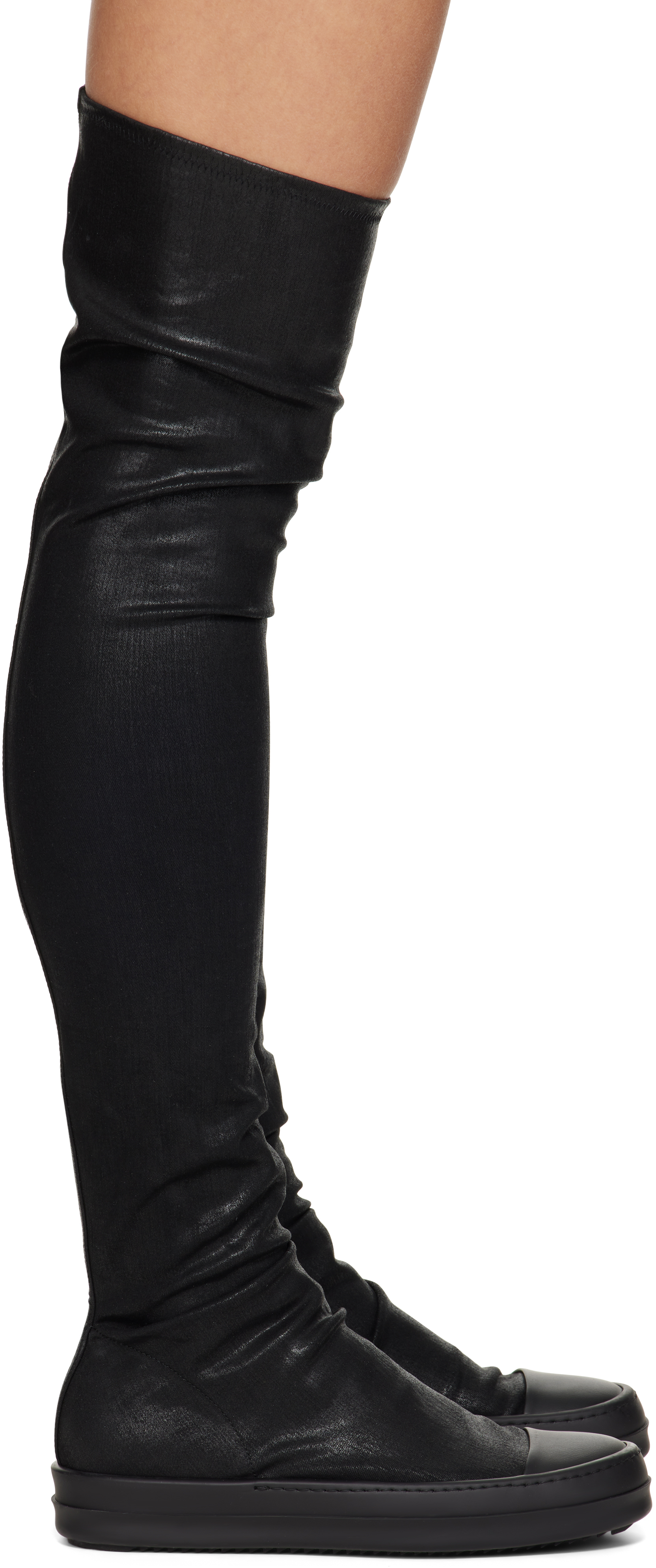 Gray Hollywood High Sock Sneaks Tall Boots