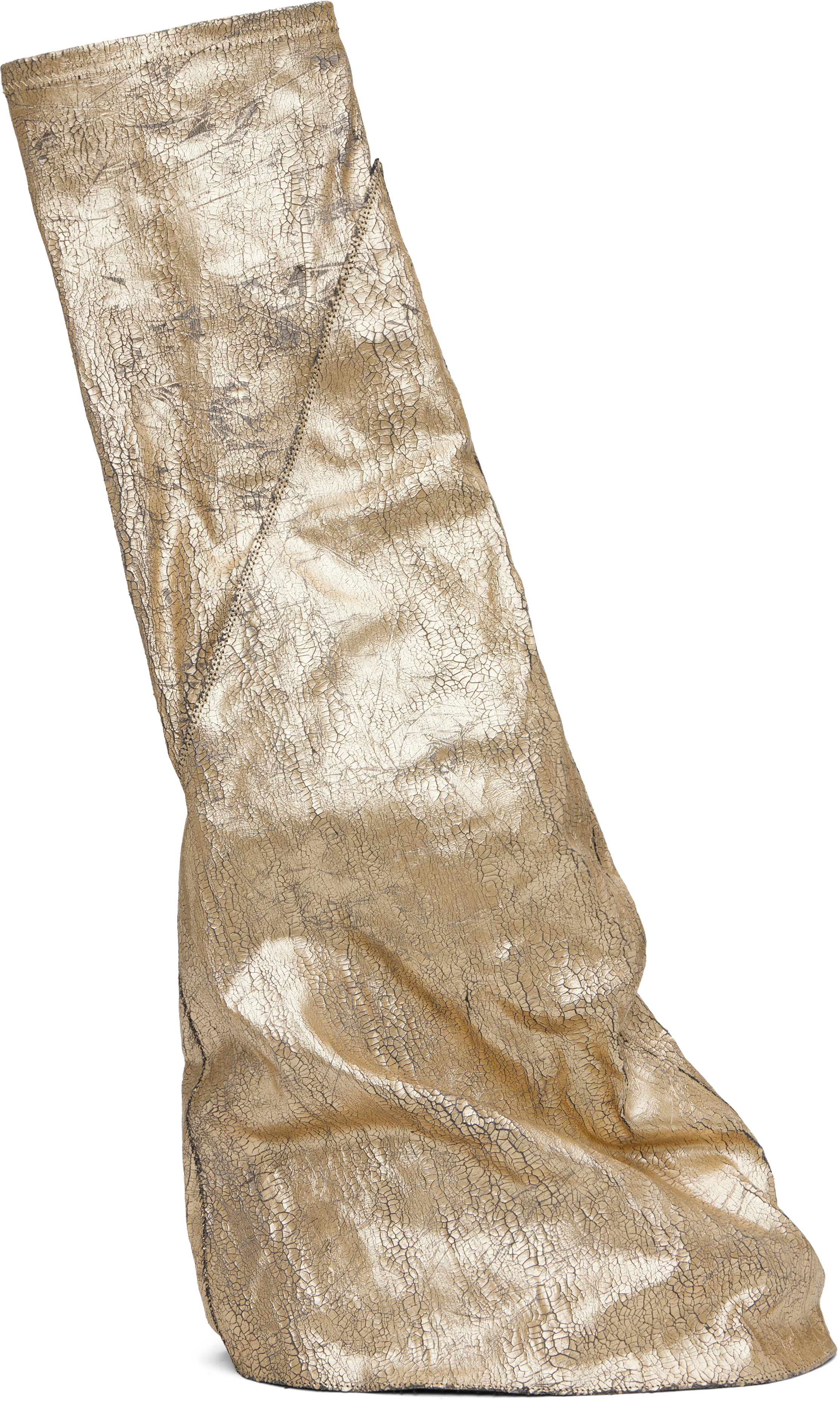 Gold Hollywood Fetish Tall Boots