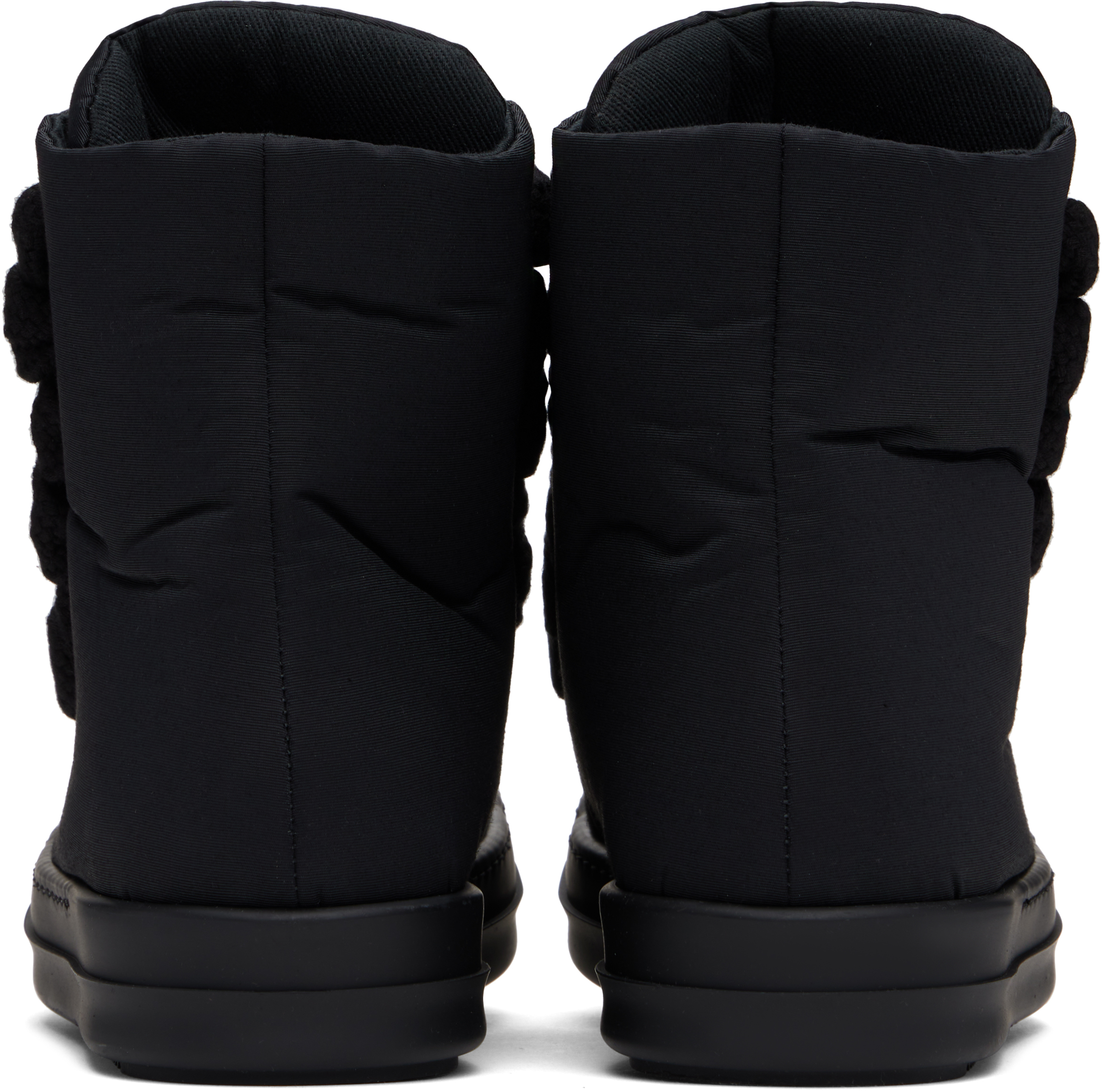RICK OWENS DRKSHDW BLACK HOLLYWOOD JUMBO LACE PUFFER SNEAKS SNEAKERS