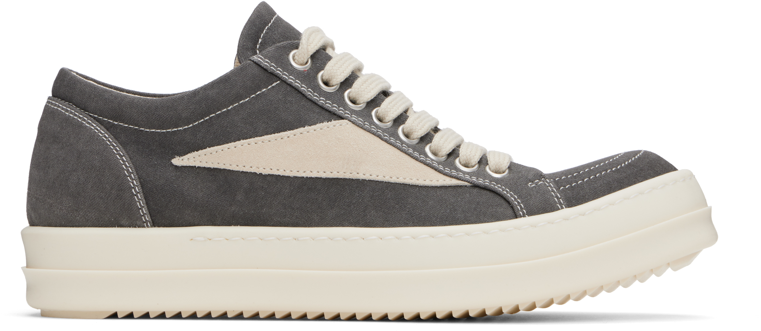Gray Hollywood Vintage Sneaks Sneakers by Rick Owens DRKSHDW