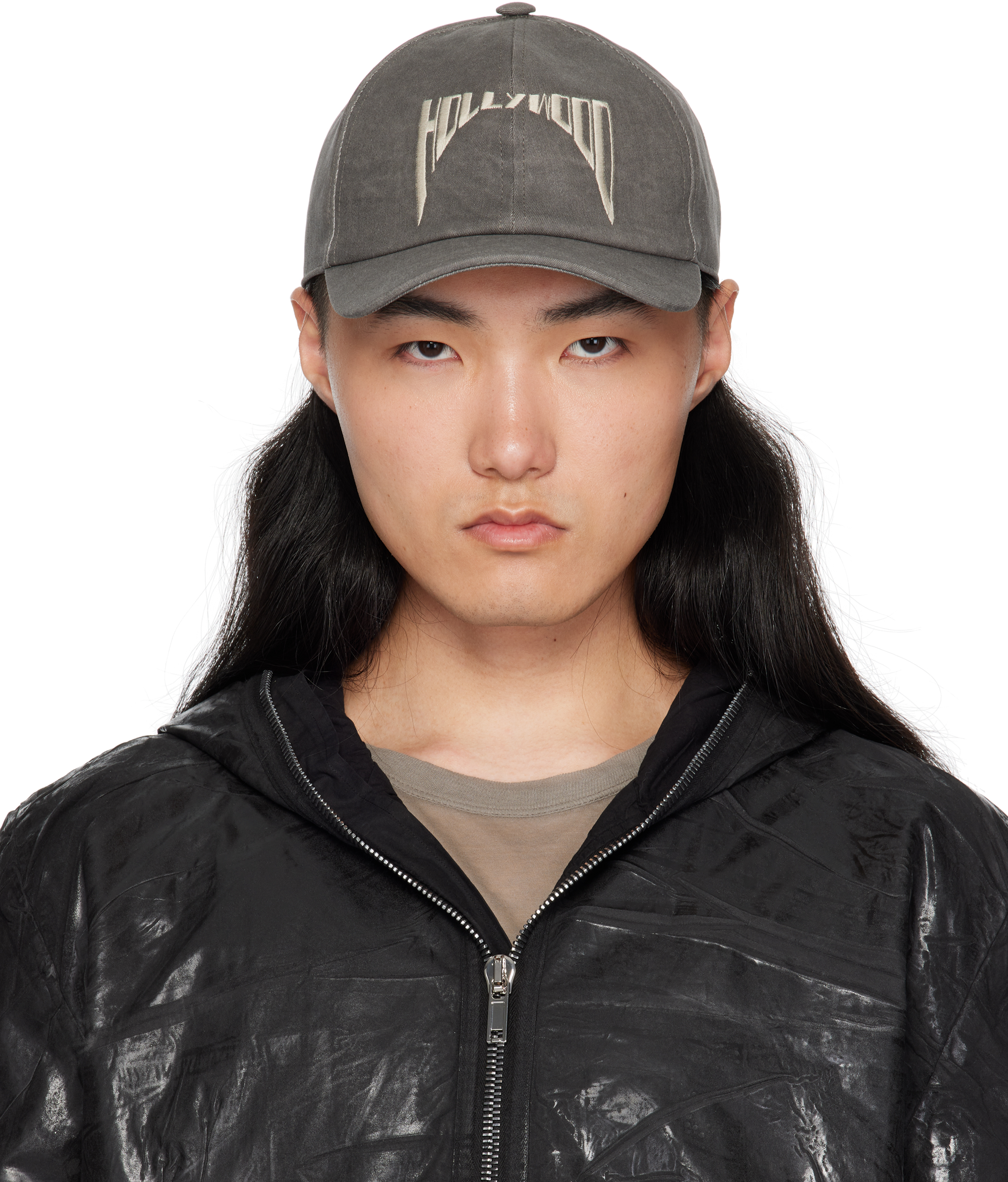 福袋 バースデイ Rick Owens DRKSHDW: グレー 'Hollywood' ベースボールキャップ 帽子