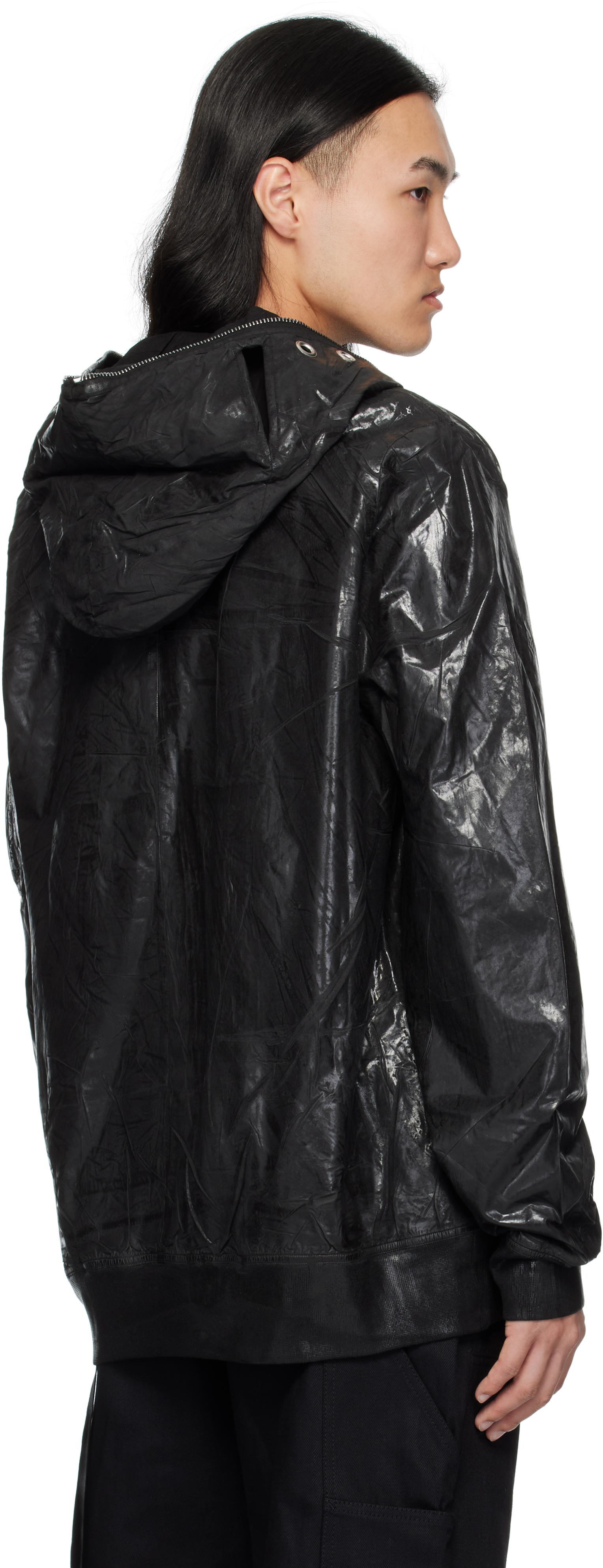 Rick Owens Drkshdw Black Hollywood Flight Bomber Jacket In Black