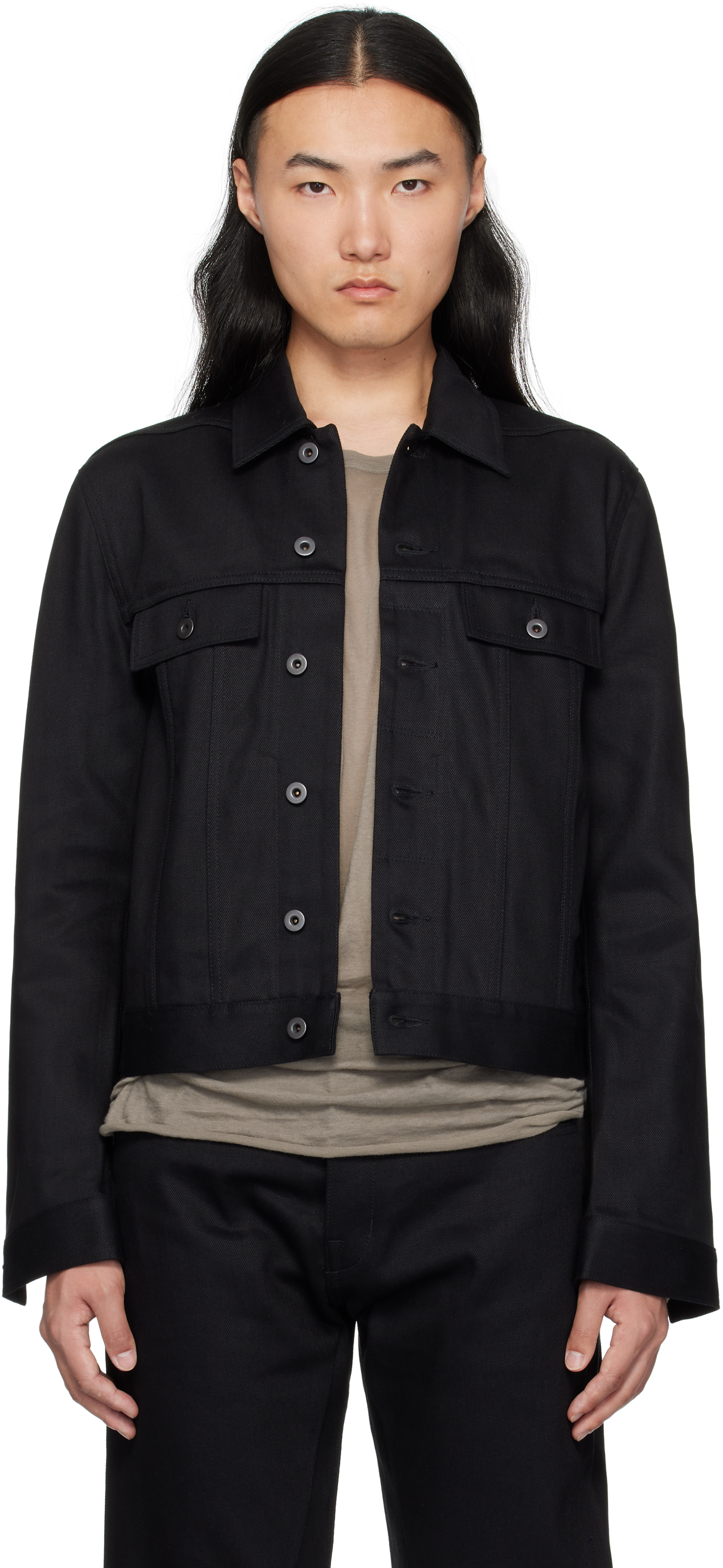 Black Hollywood Trucker Denim Jacket