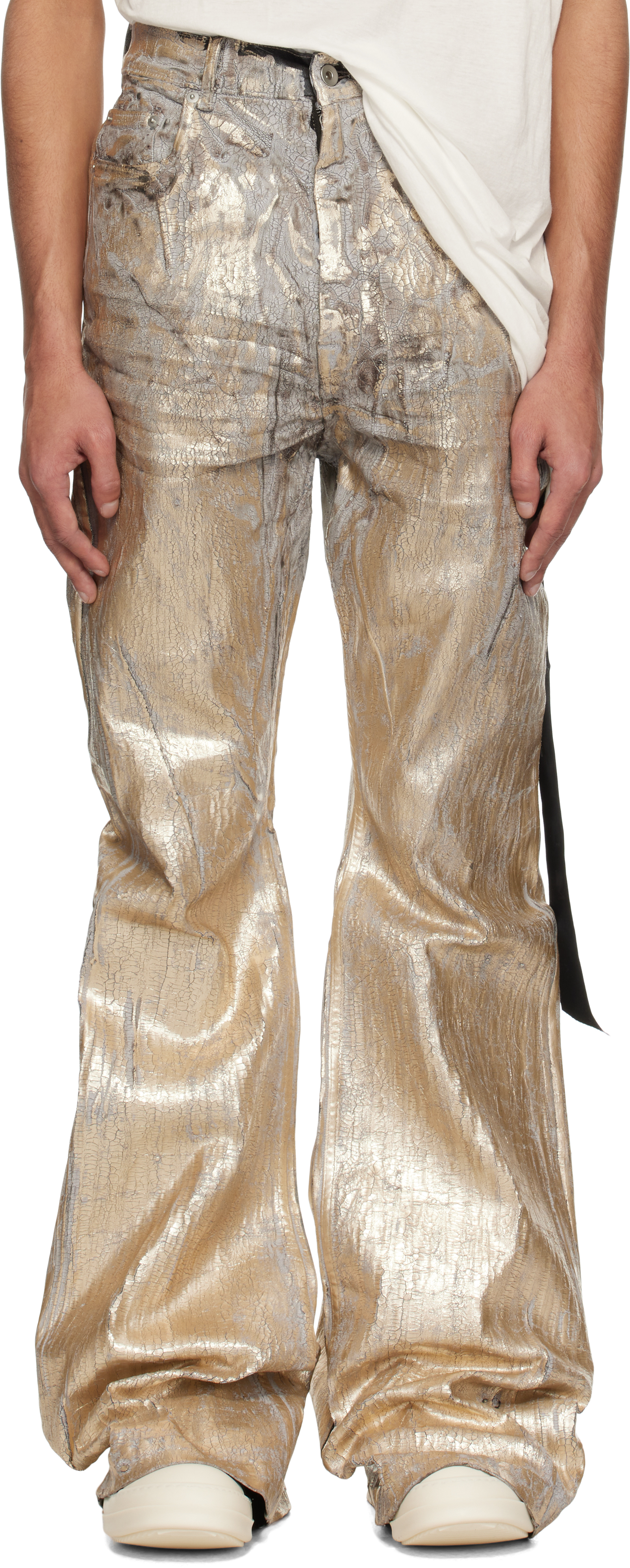 Rick Owens DRKSHDW: ゴールド Hollywood Bolan ブーツカット Rick Owens DRKSHDW: ゴールド Hollywood Bolan ブーツカット