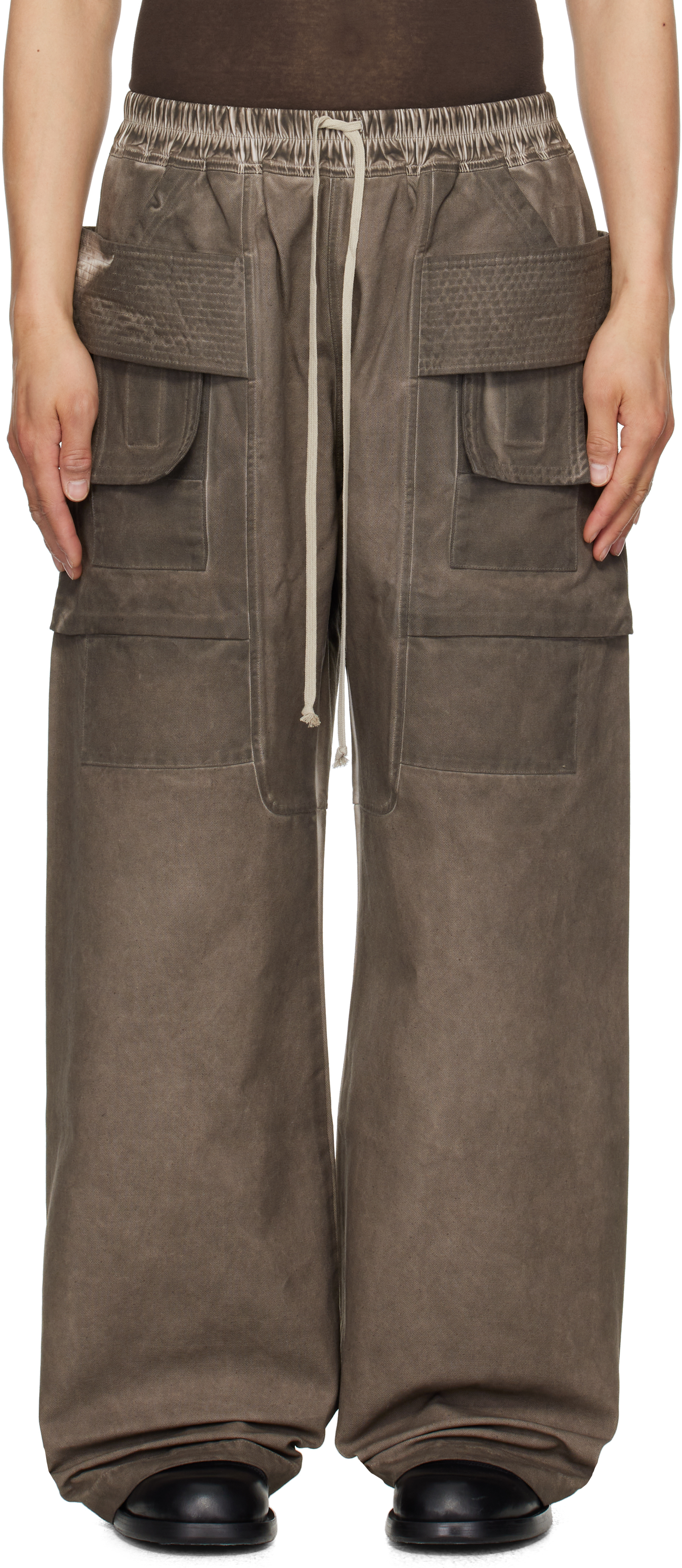 DRKSHDW BY RICK OWENS Creatch Tapered Waxed Stretch-Denim