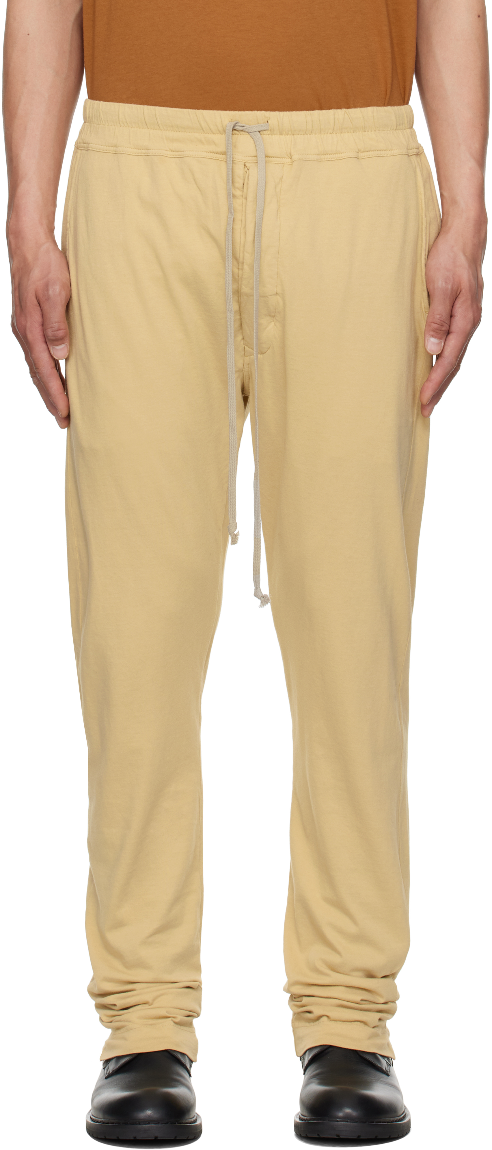 Beige Hollywood Berlin Drawstring Sweatpants by Rick Owens