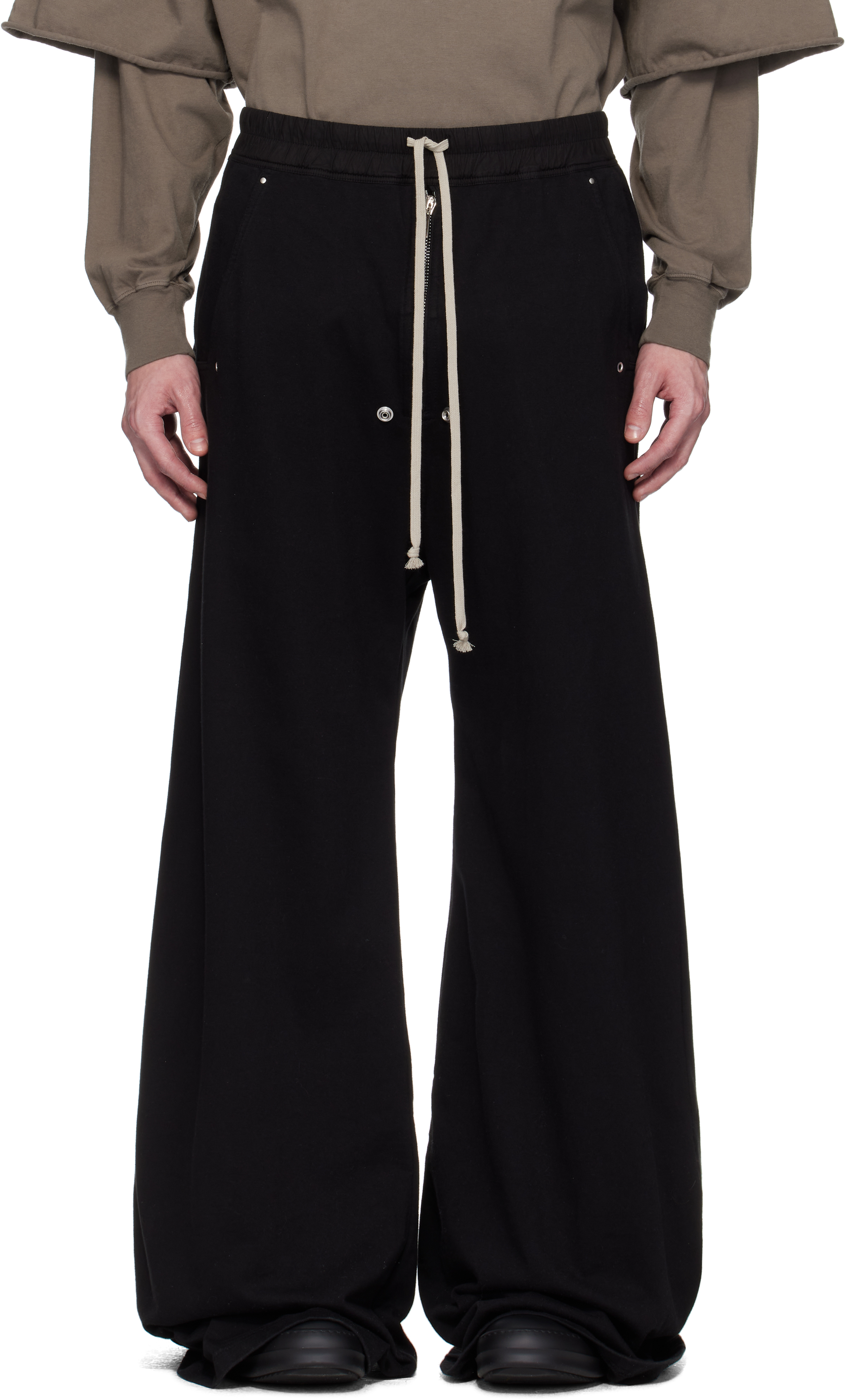 Rick Owens DRKSHDWのブラック Hollywood Geth Belas スウェット