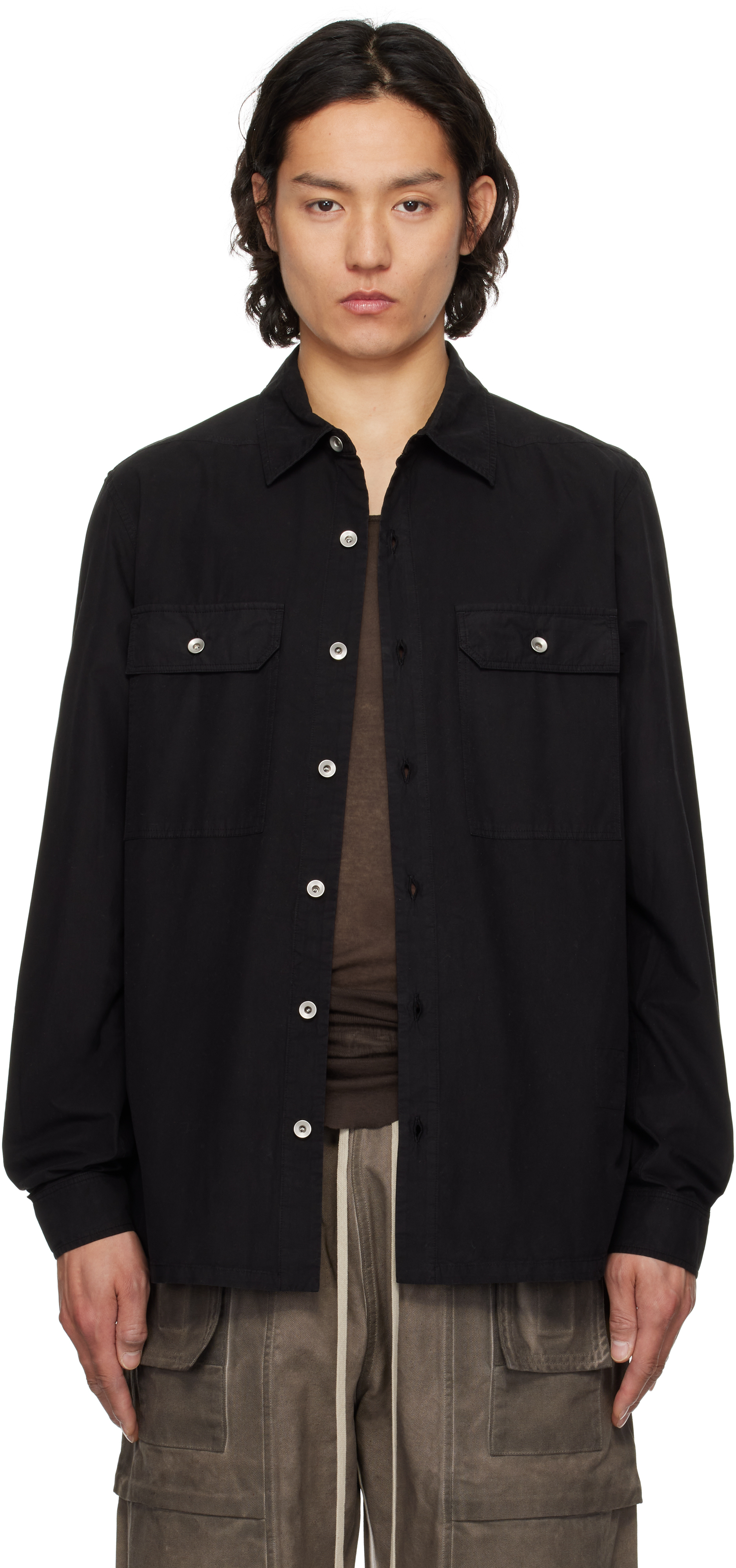 【Rick Owens DRKSHDW】Hollywood オーガニックコットン シャツ Rick Owens DRKSHDW】Hollywood オーガニックコットン シャツ