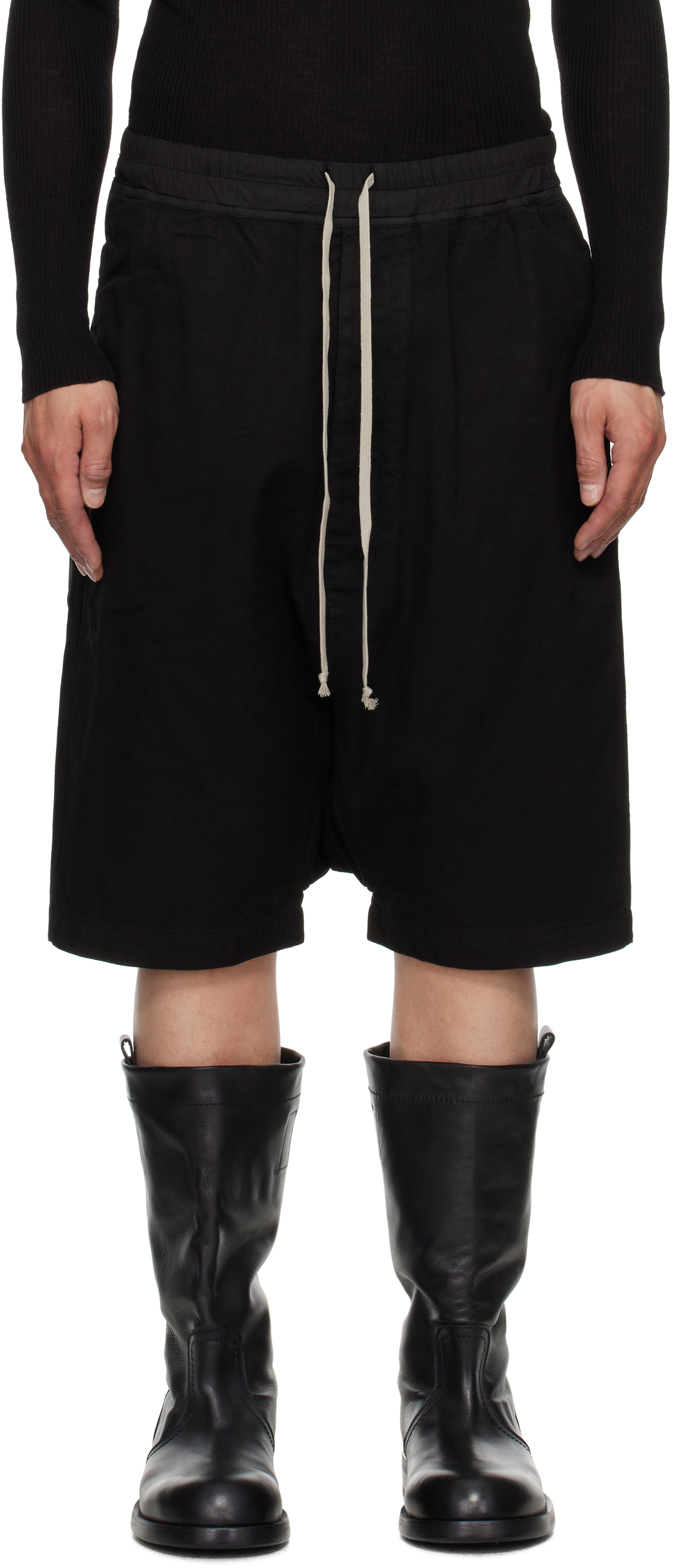 Rick Owens DRKSHDW: ブラック Hollywood Drawstring Pods