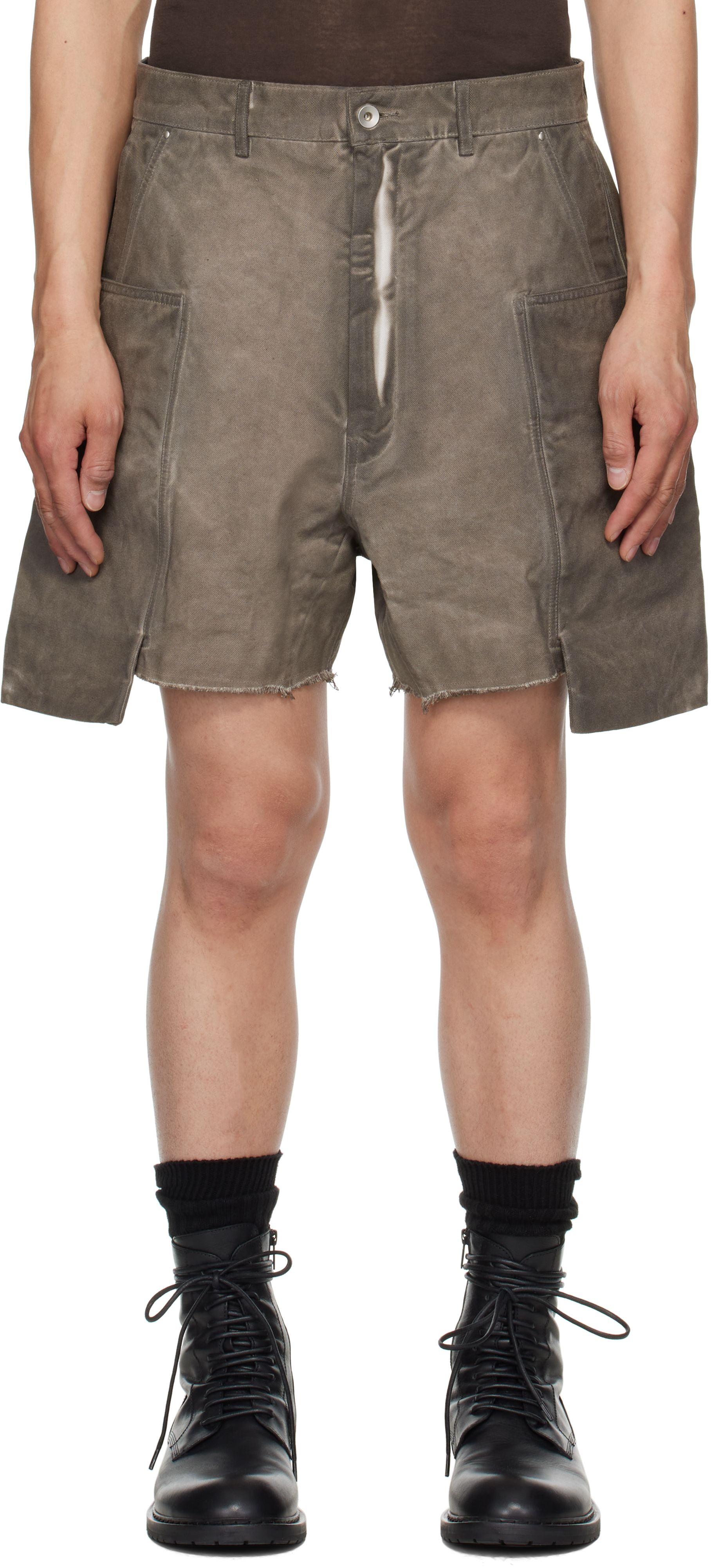 Rick Owens DRKSHDW: グレー Hollywood Stefan カーゴショート
