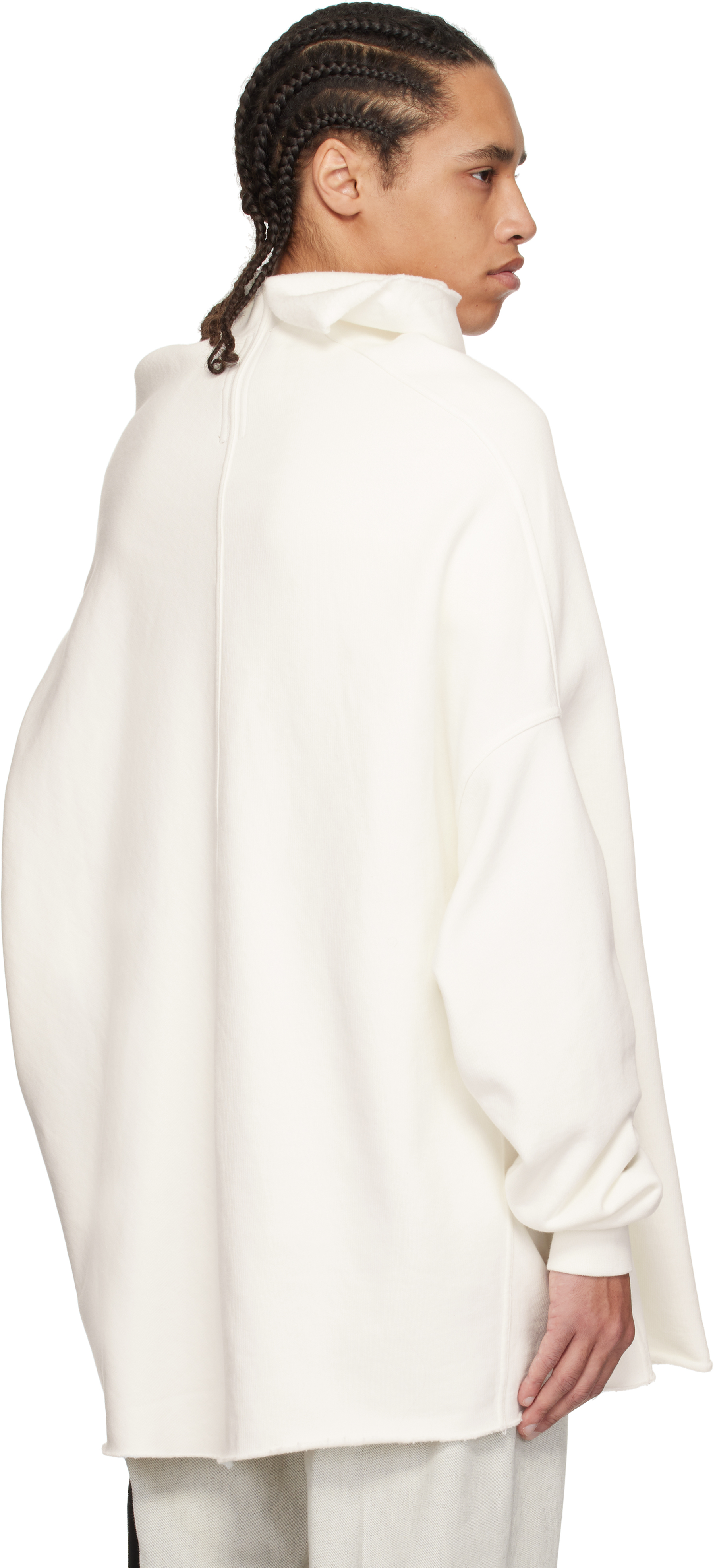 Rick Owens Drkshdw Drkshdw By Rick Owens Man Sweatshirt Ivory Size Onesize Cotton In 11 Milk