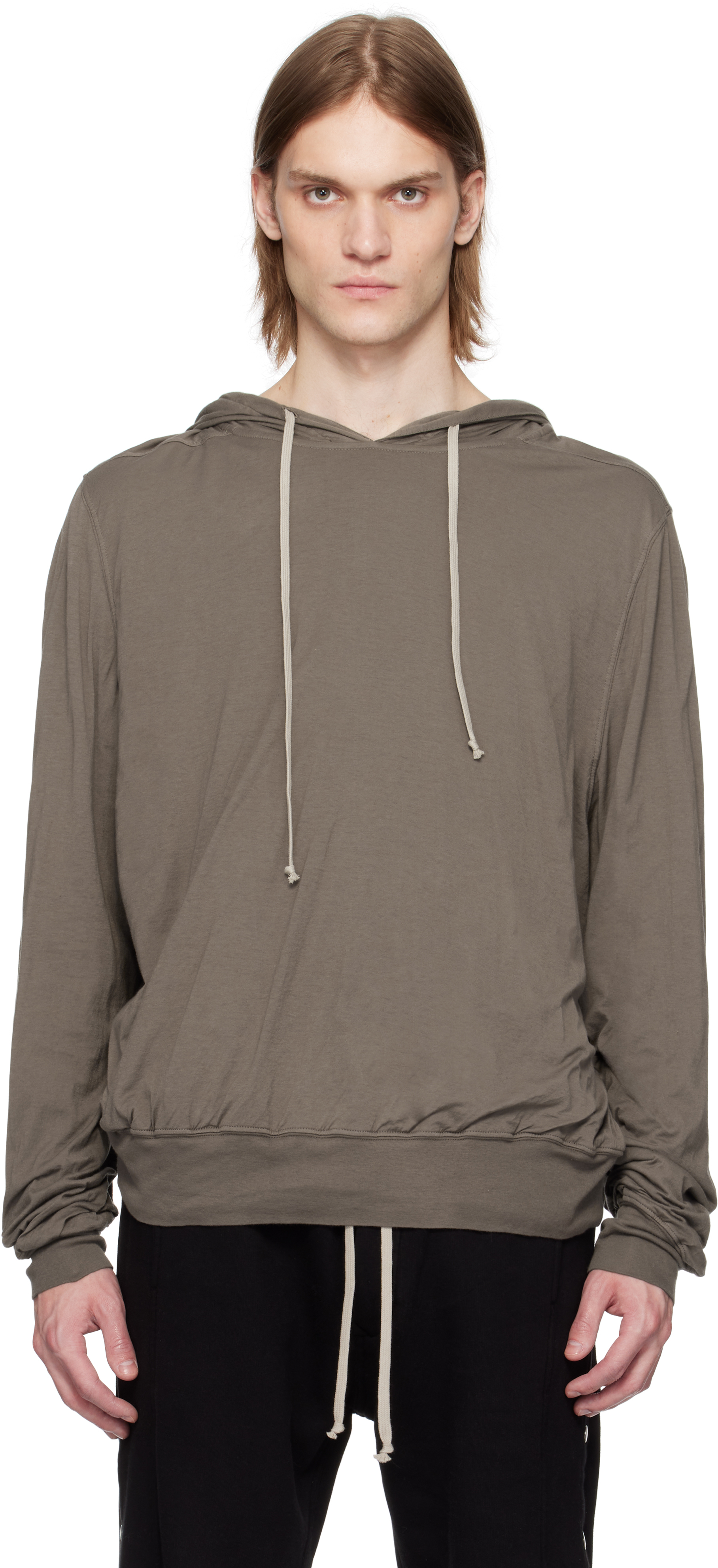 大人気! RICK OWENS DRKSHDW ジップアップ レイヤード風フーディ Rick Owens DRKSHDW JASON S zipup HOODIE