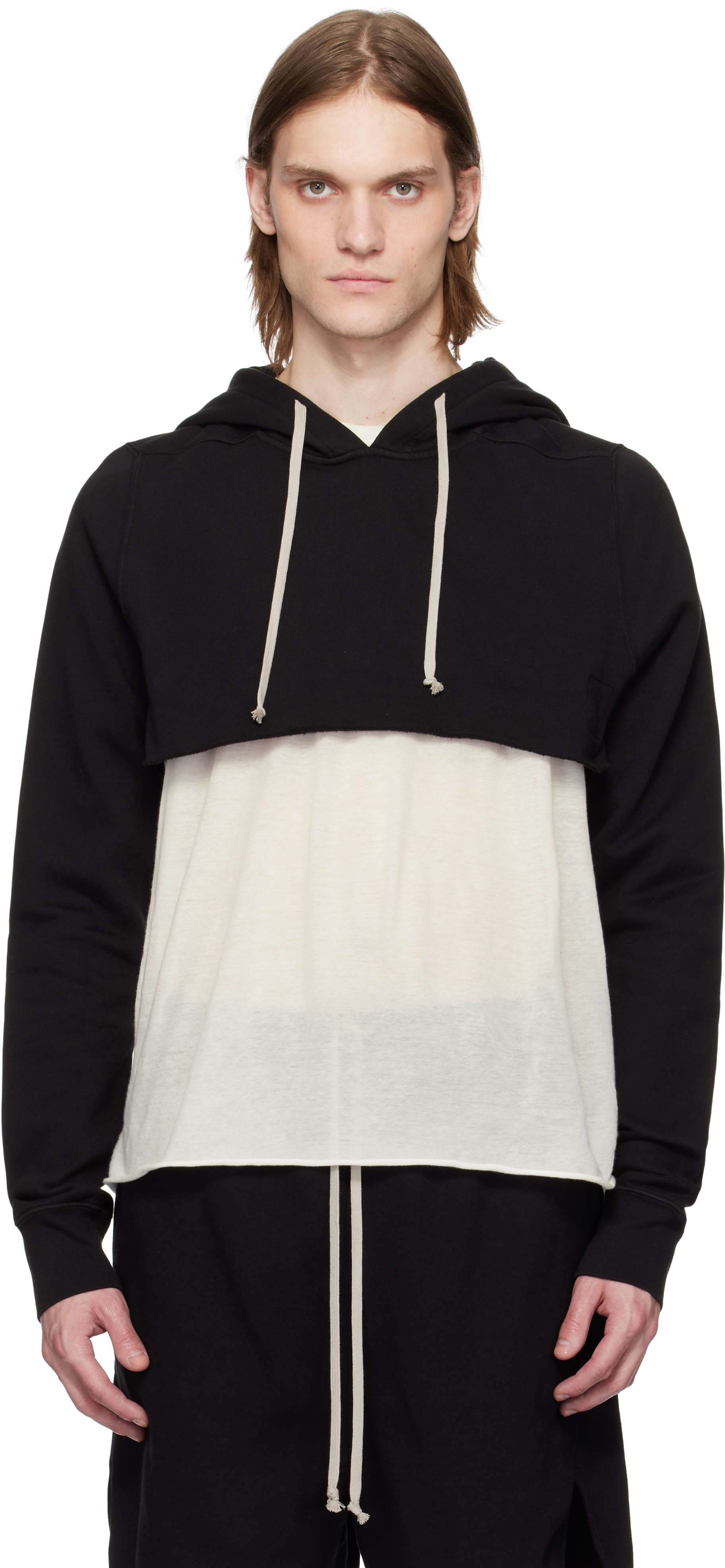 【Rick Owens】Hollywood クロップド フーディ Off-White Hollywood Zipped Hoodie by Rick Owens on Sale