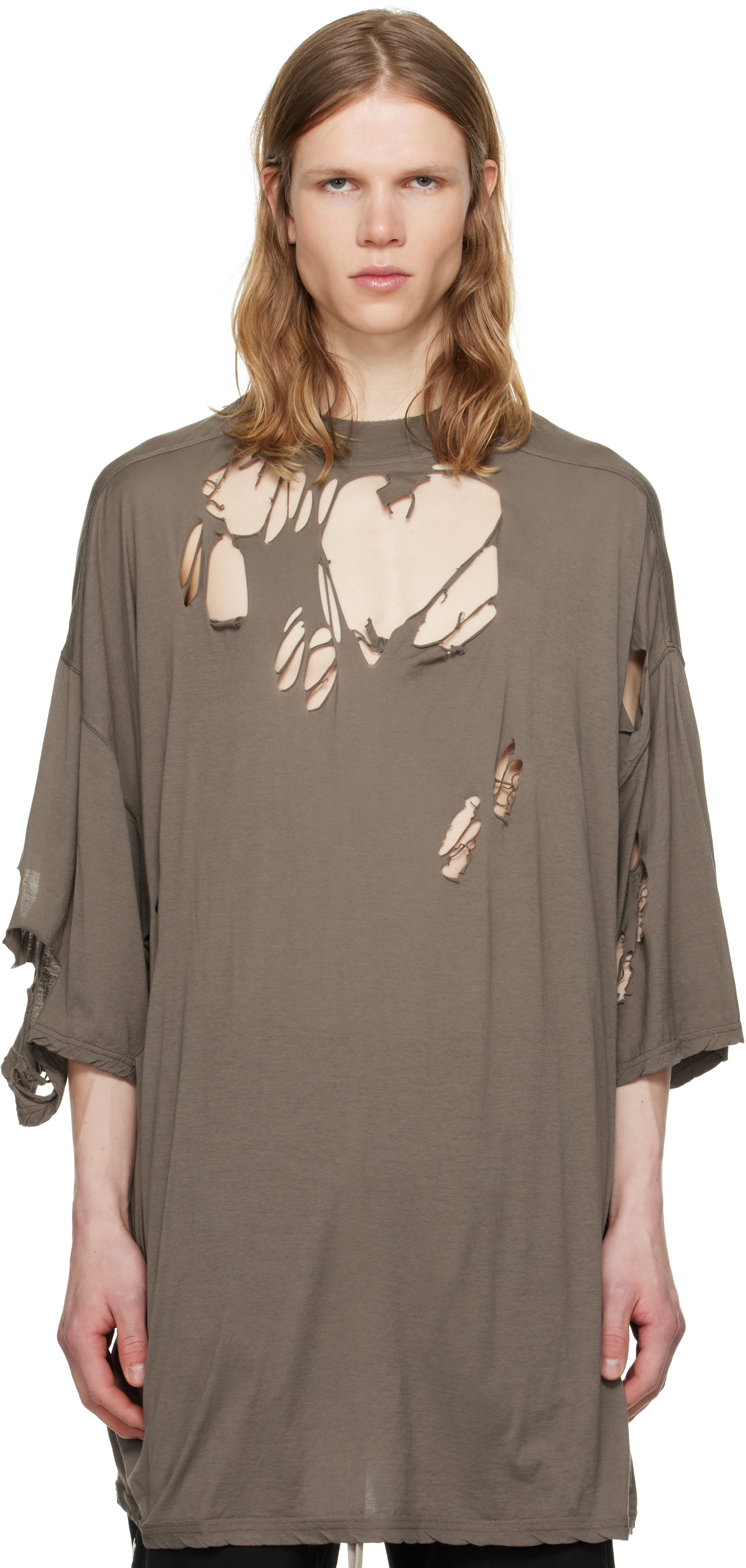 Rick Owens DRKSHDWのグレー Hollywood Tommy Tシャツがセール中