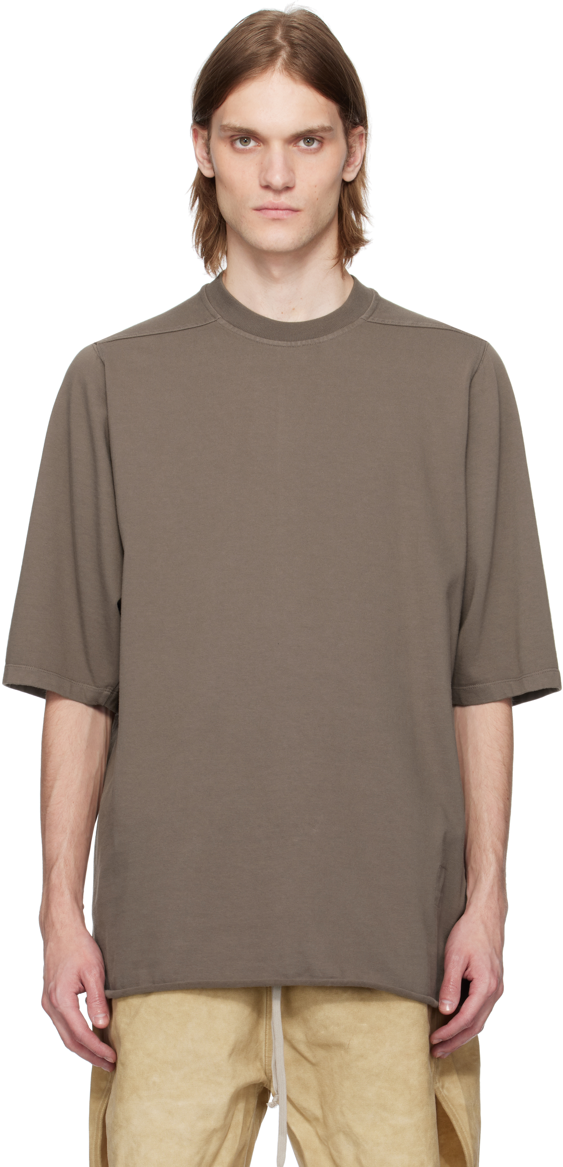 Rick Owens DRKSHDW: グレー Hollywood Jumbo SS Tシャツ