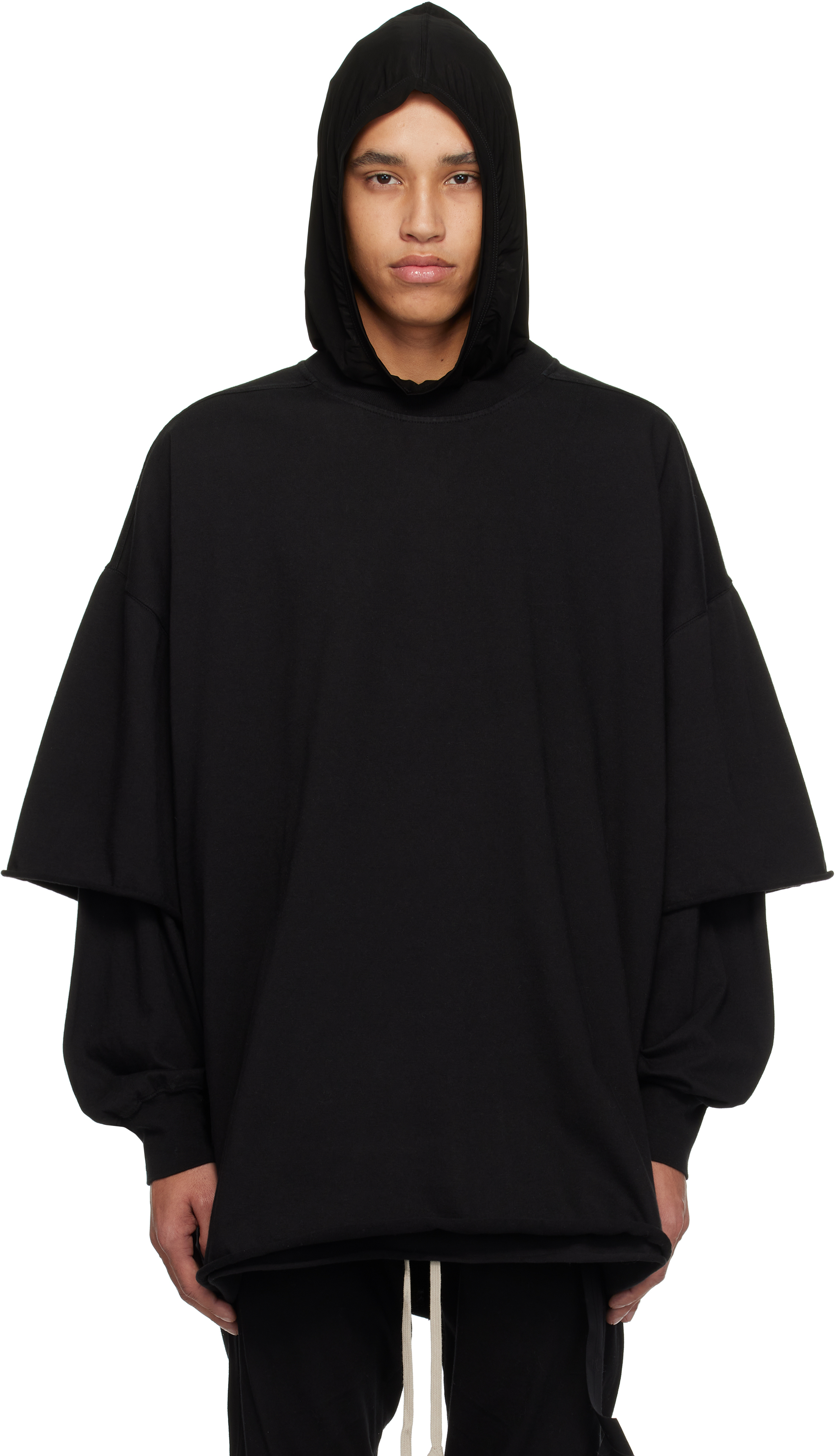 Rick Owens DRKSHDWのブラック Hollywood Tommy Hustler Sweat T