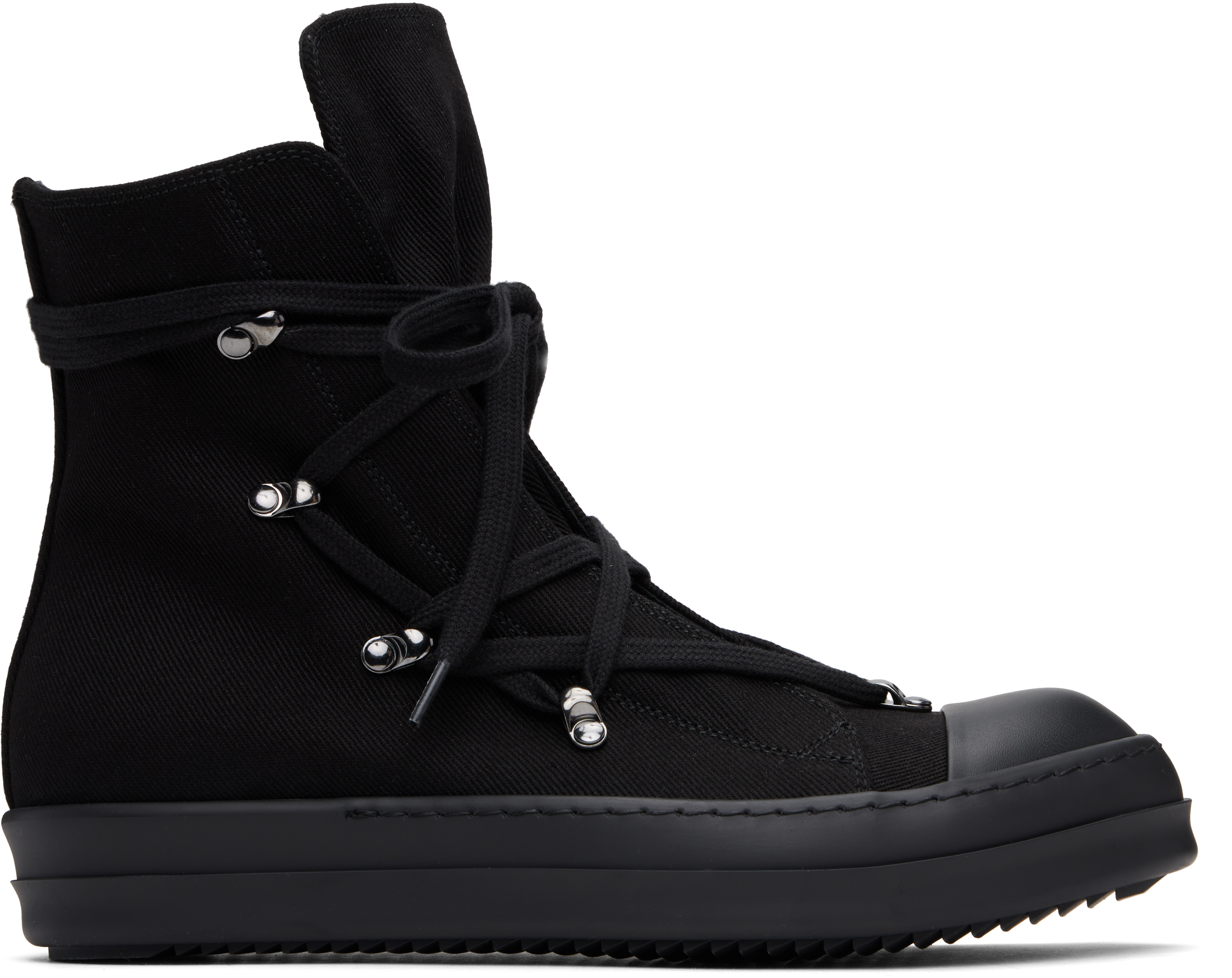 Rick Owens Drkshdw Black Hollywood Hexa Sneaks Sneakers In 09all All Black