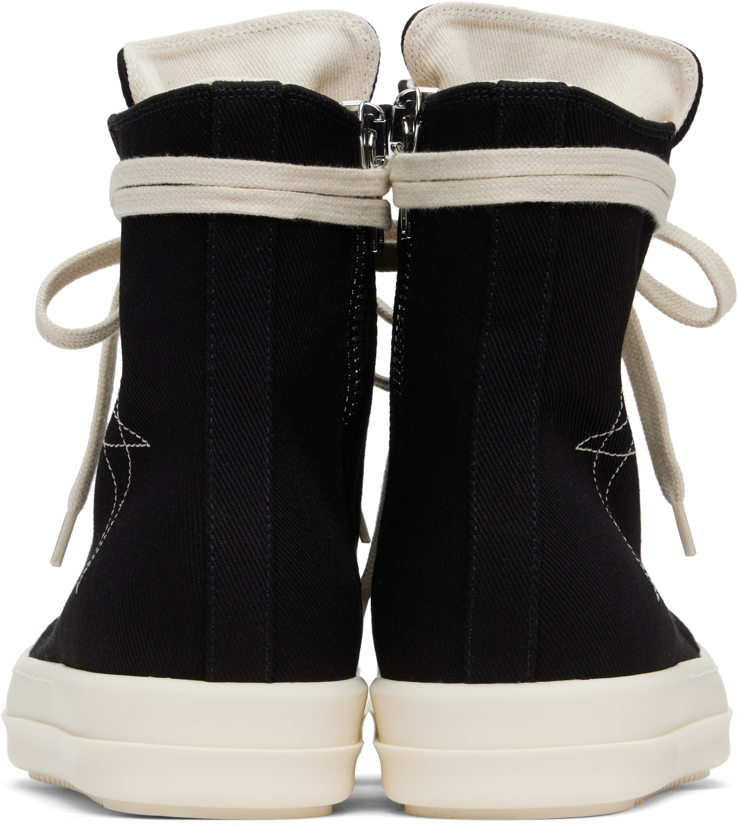 Shop Rick Owens Drkshdw Black Sneaks Sneakers In 9811 Black/pearl/mil