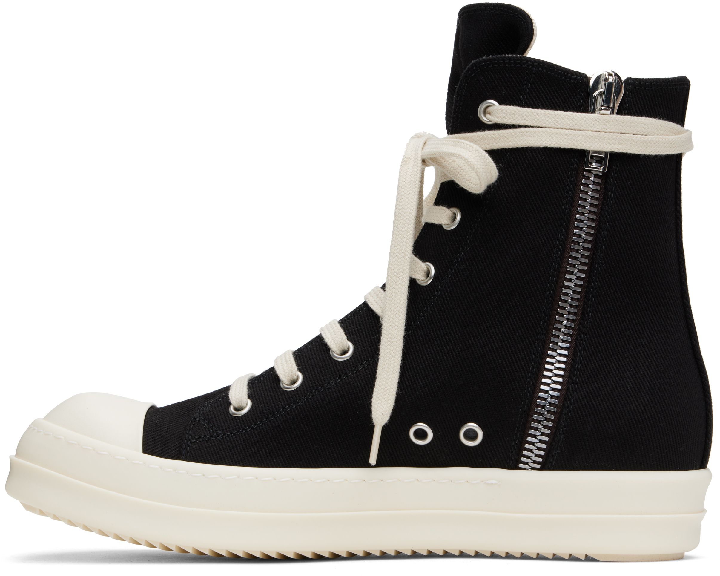 Shop Rick Owens Drkshdw Black Sneaks Sneakers In 9811 Black/pearl/mil