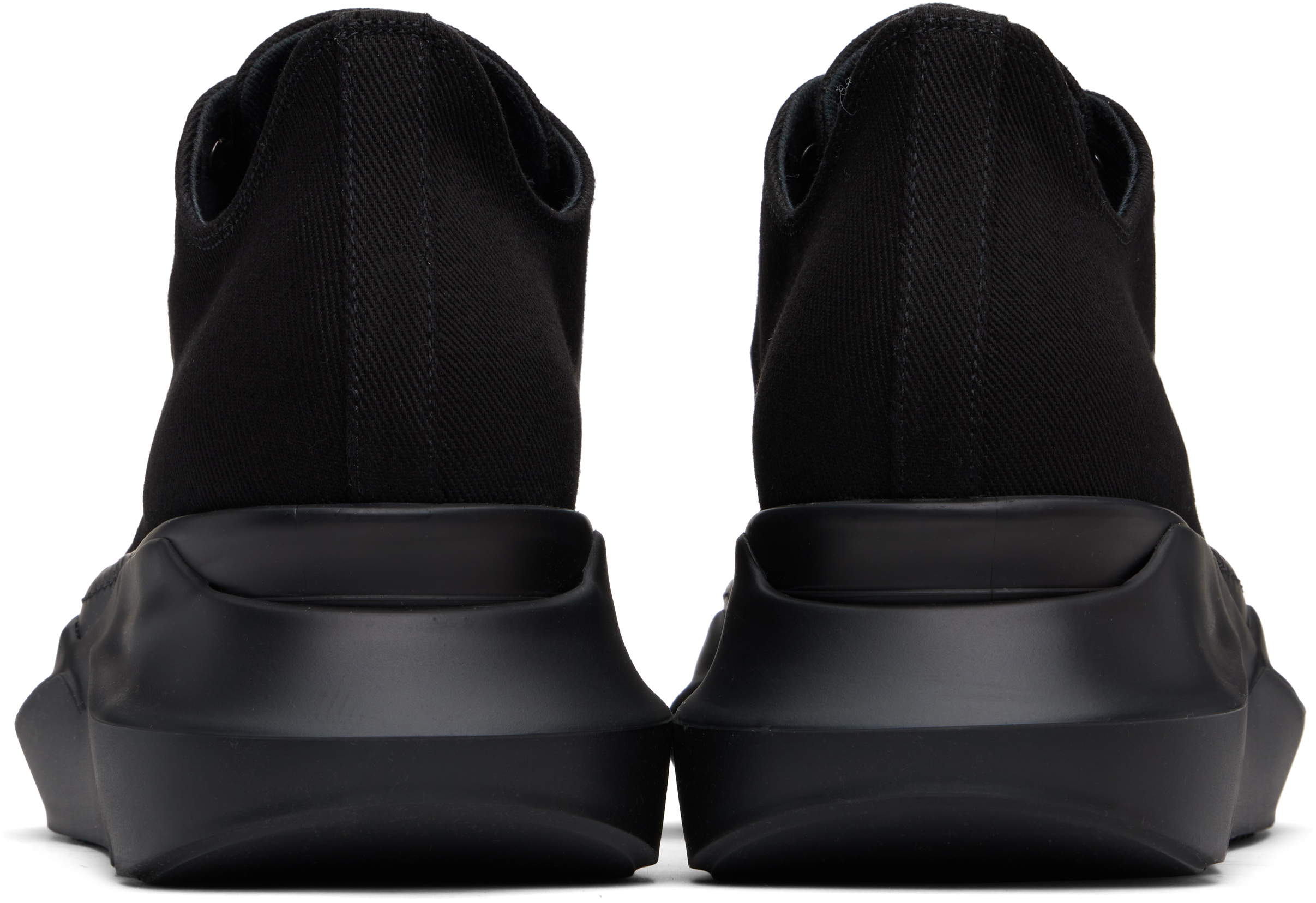 Rick Owens Drkshdw Black Hollywood Abstract Low Sneaks Sneakers In 09all All Black