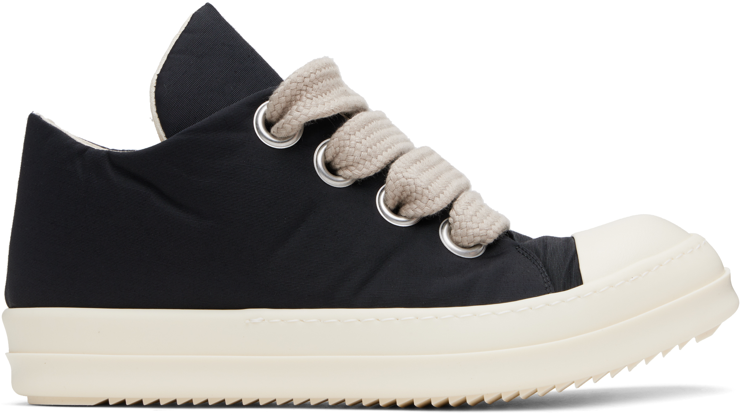 Black Hollywood Jumbo Lace Puffer Low Sneaks Sneakers by