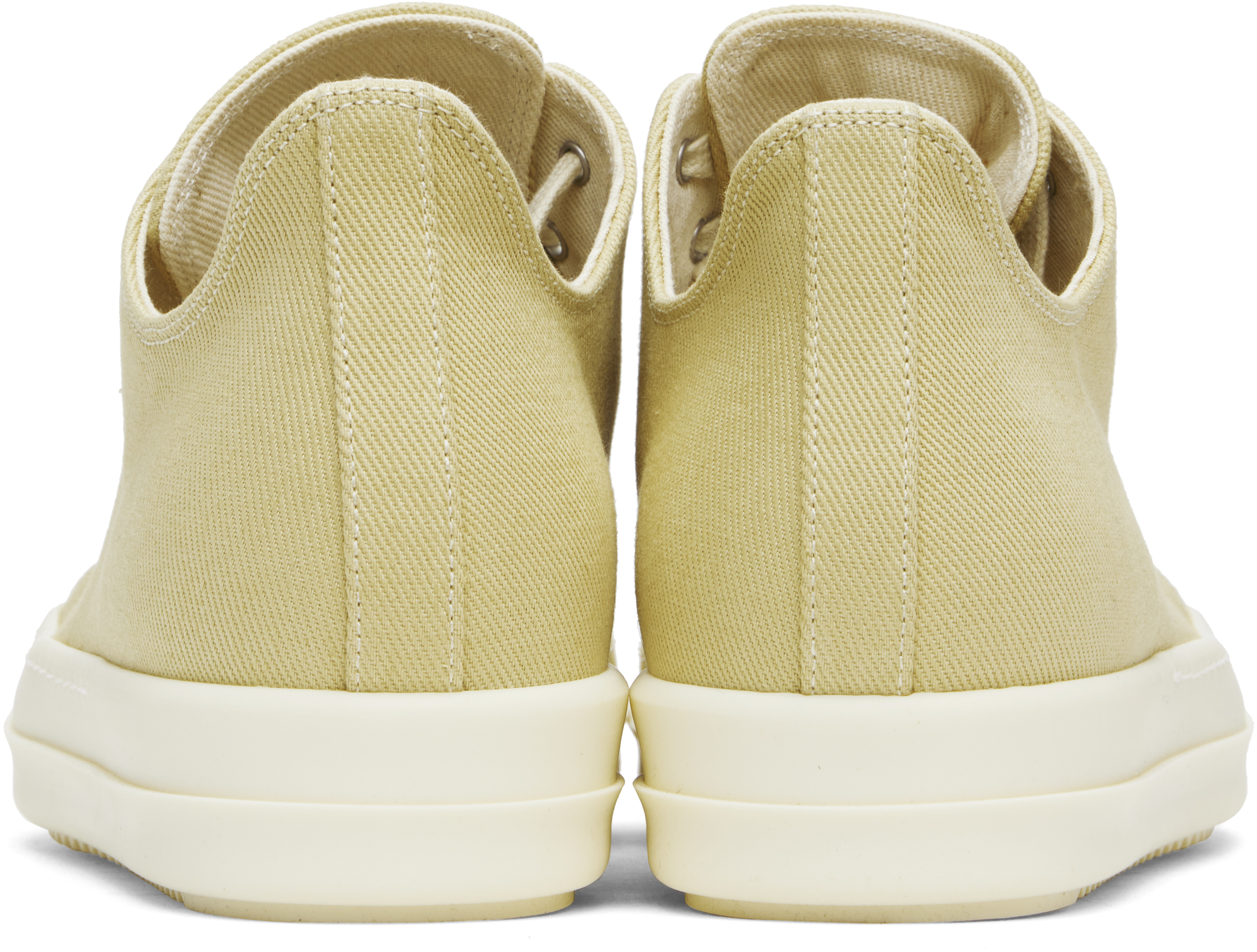 Shop Rick Owens Drkshdw Beige Hollywood Low Sneaks Sneakers In 8111 Parchment/milk/