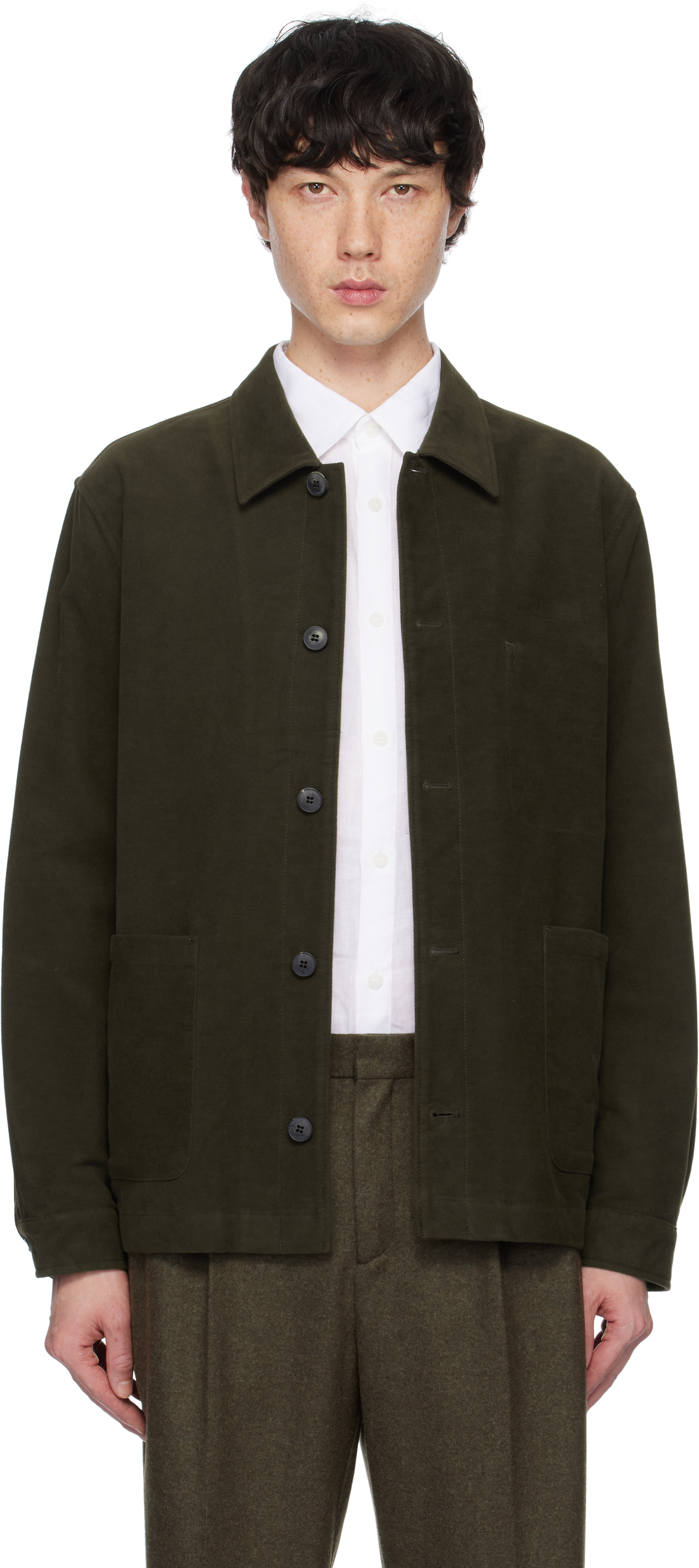 Brown Moleskin Twin Pocket Jacket