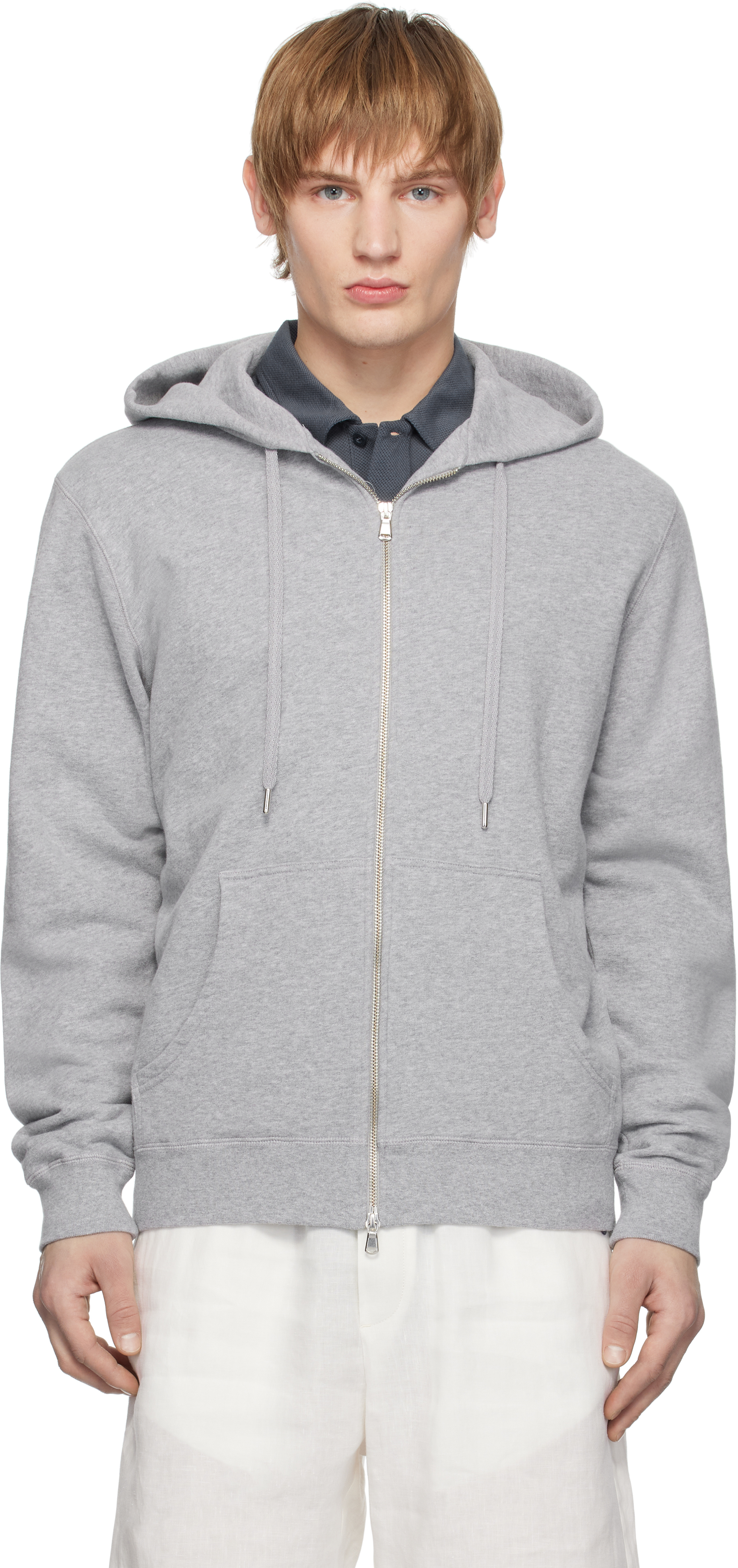 Gray Zip Hoodie