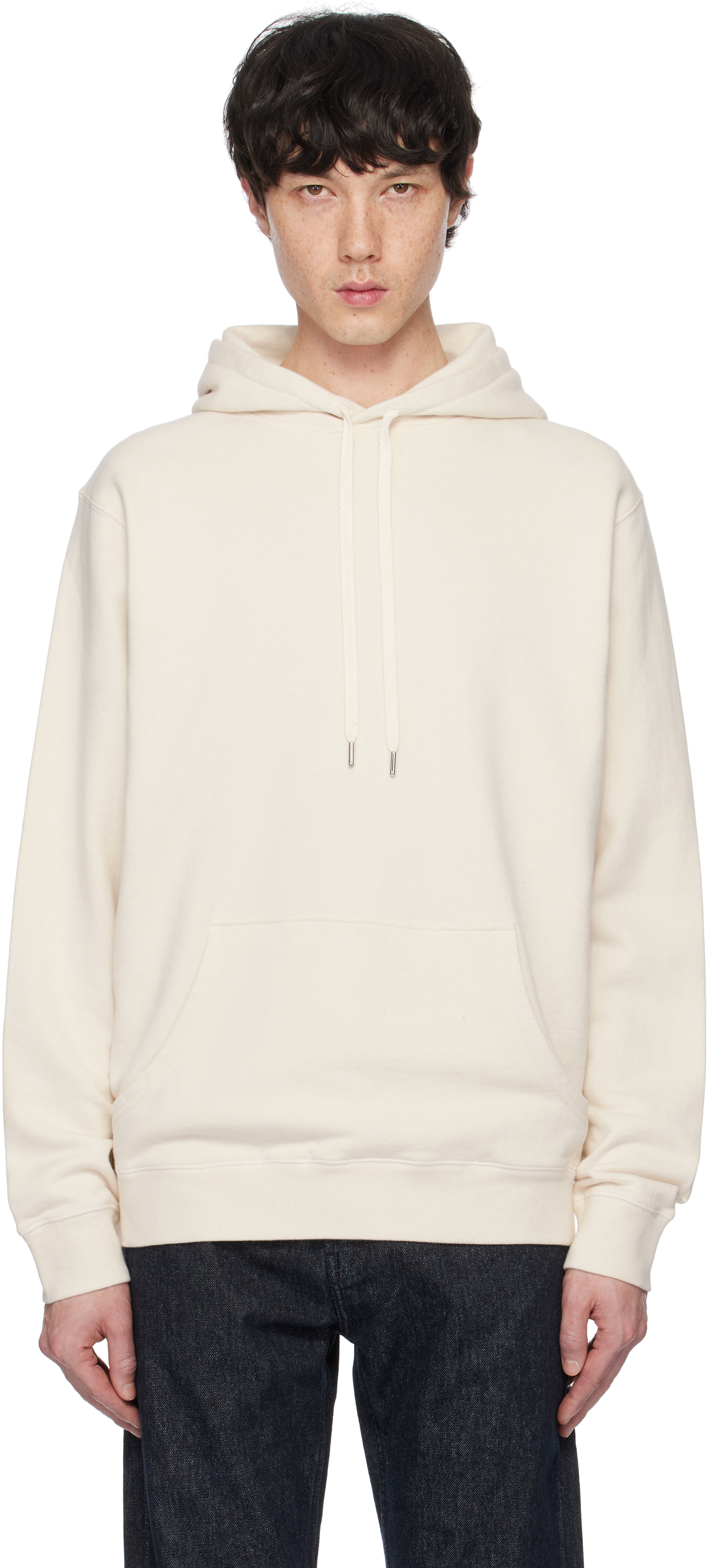 Beige Loopback Hoodie