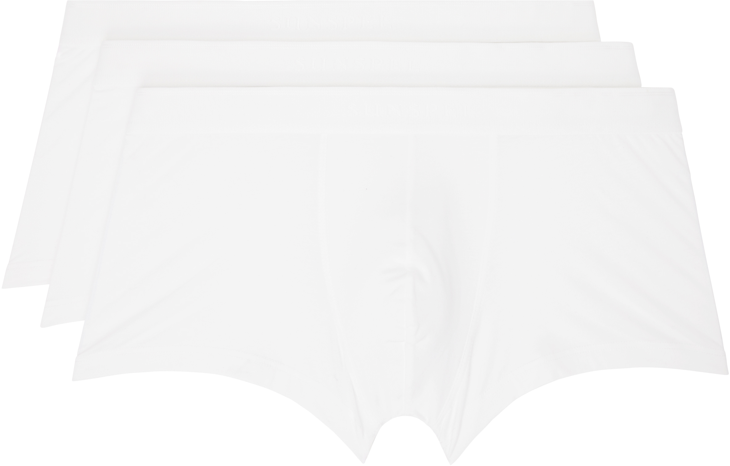 Three-Pack White Cotton Boxer Briefs