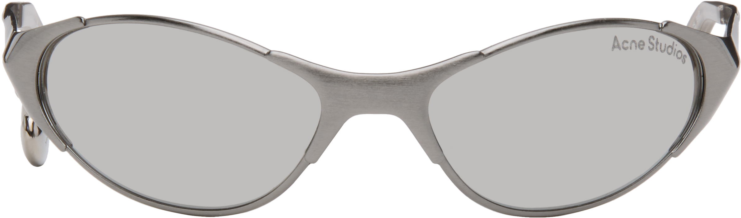 Acne Studios Silver Metal Frame Charm Sunglasses