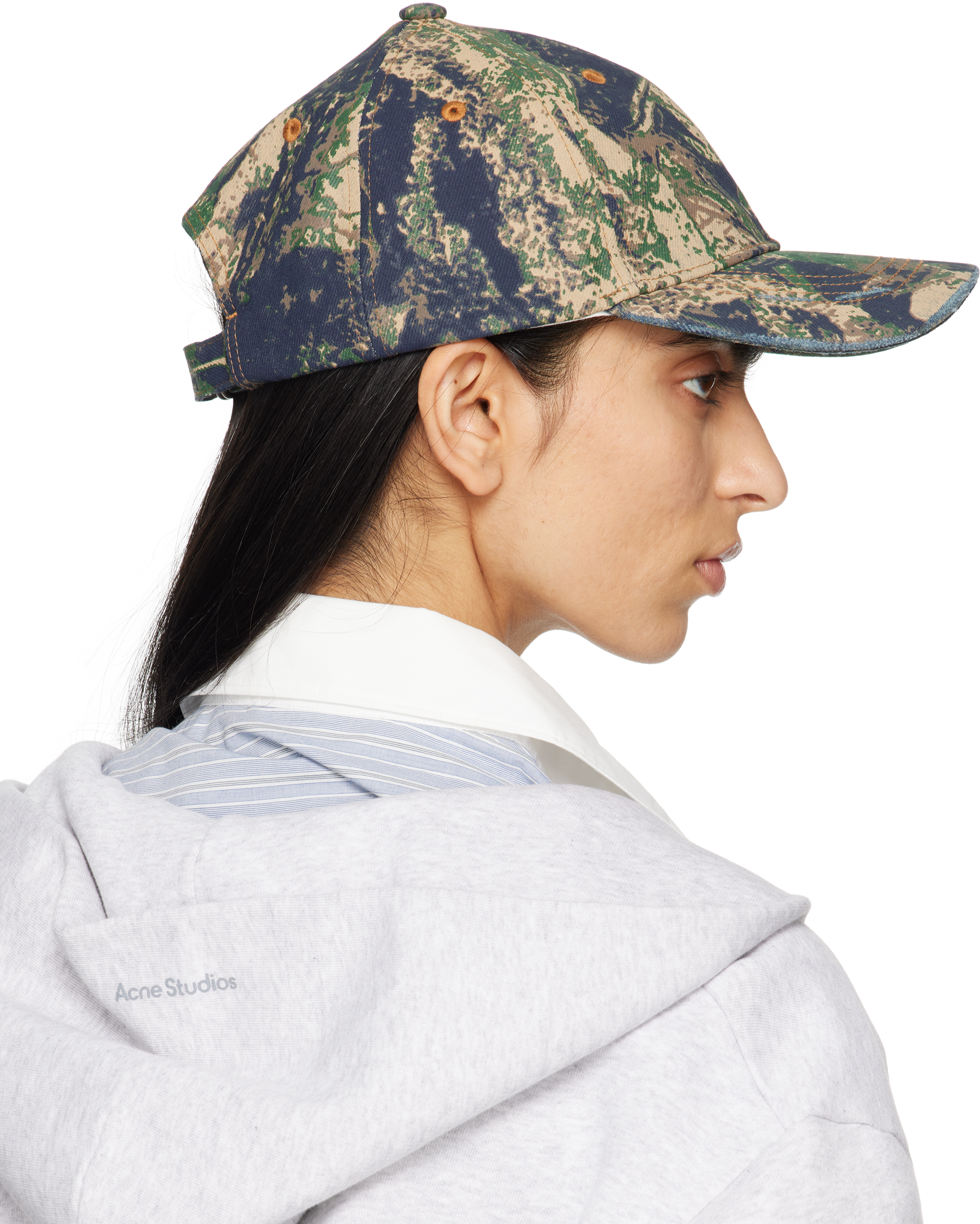 Acne Studios Cotton Ripstop Baseball Cap In 700 Brown
